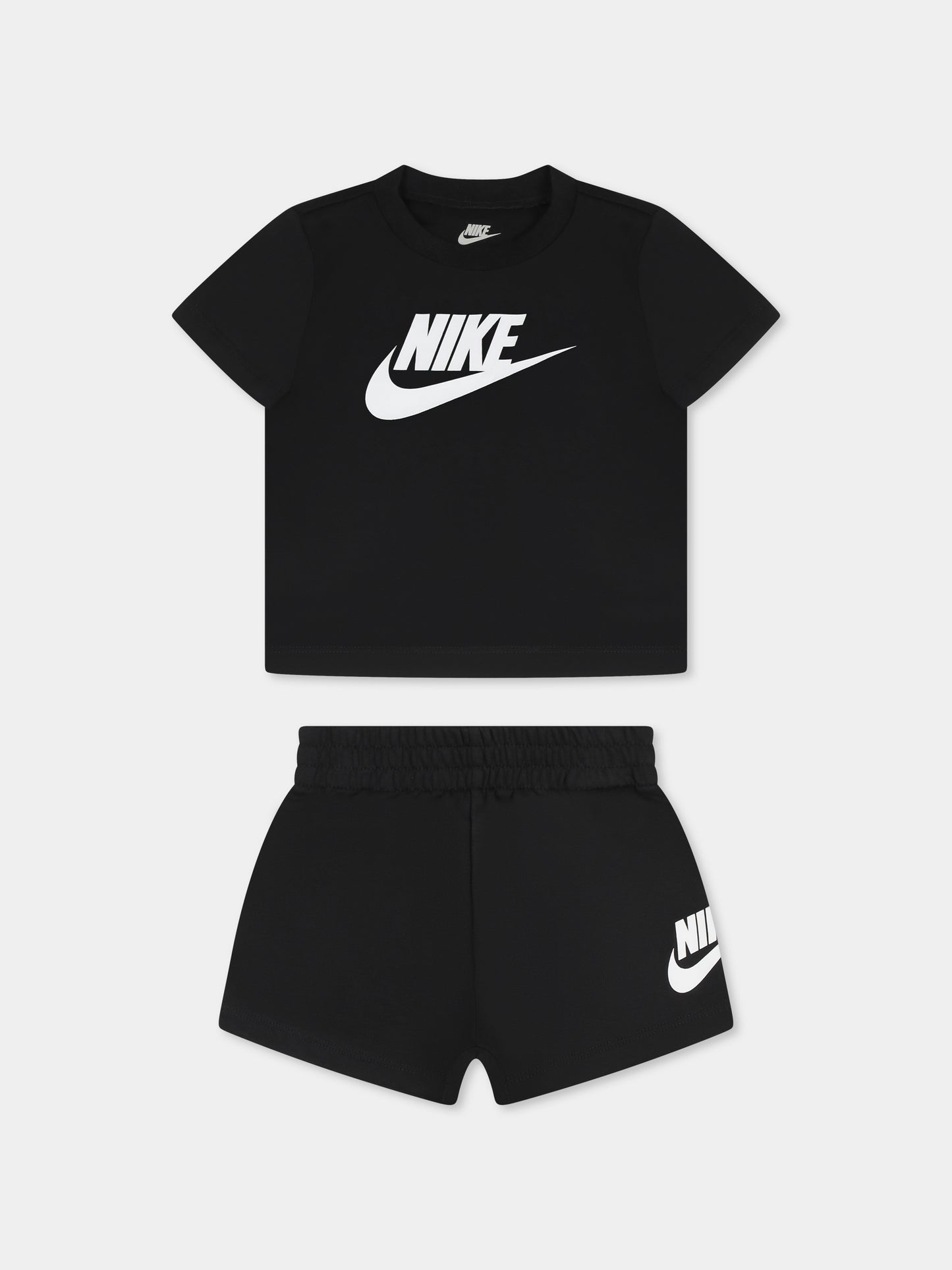 Completo nero per neonato con logo,Nike,66L596 023