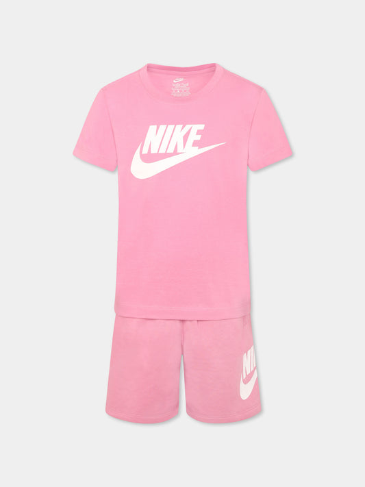 Completo rosa per bambina con logo,Nike,36L596 ACG