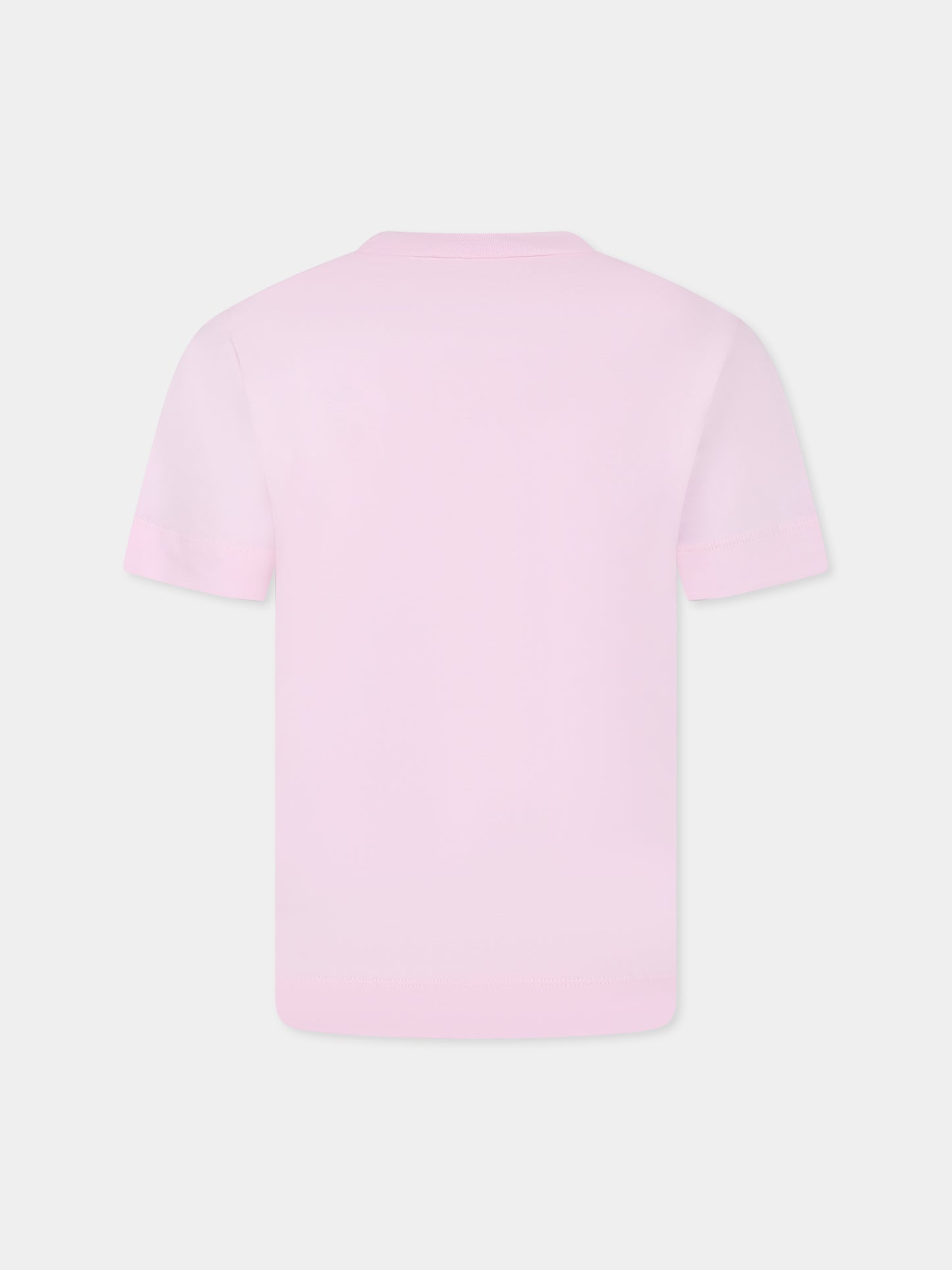 Pink t-shirt for kids with logo