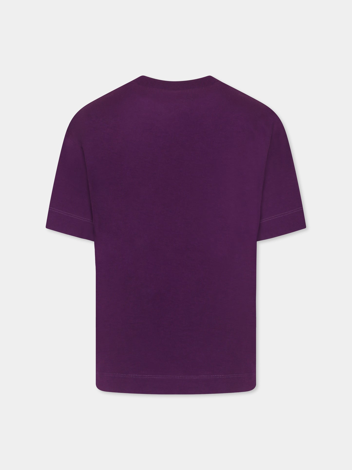 T-shirt viola per bambini con logo,Marni Kids,M01415 M00RF MT272U 0M609