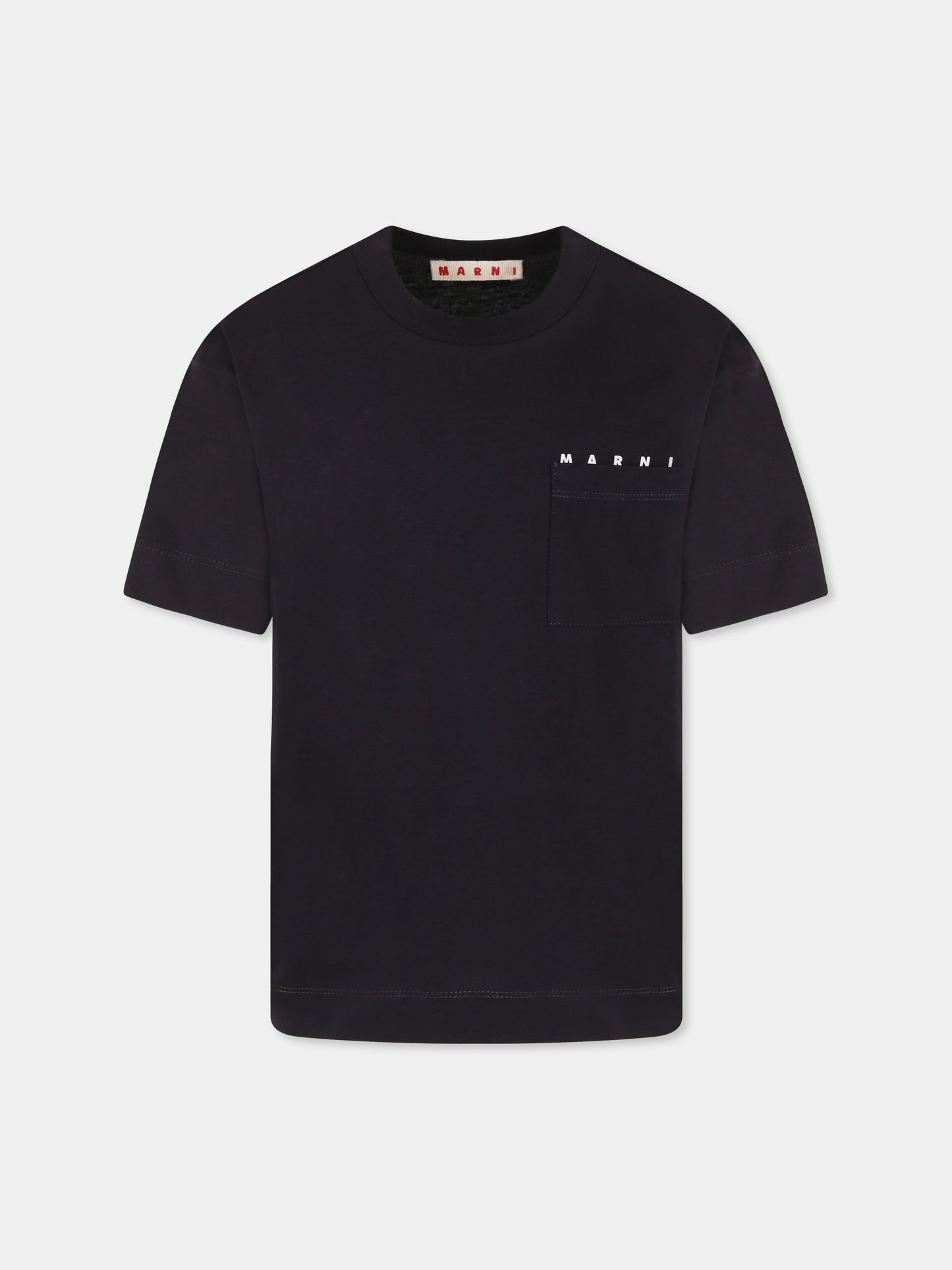 T-shirt blu per bambini con logo,Marni Kids,M01415 M00RF MT272U 0M803