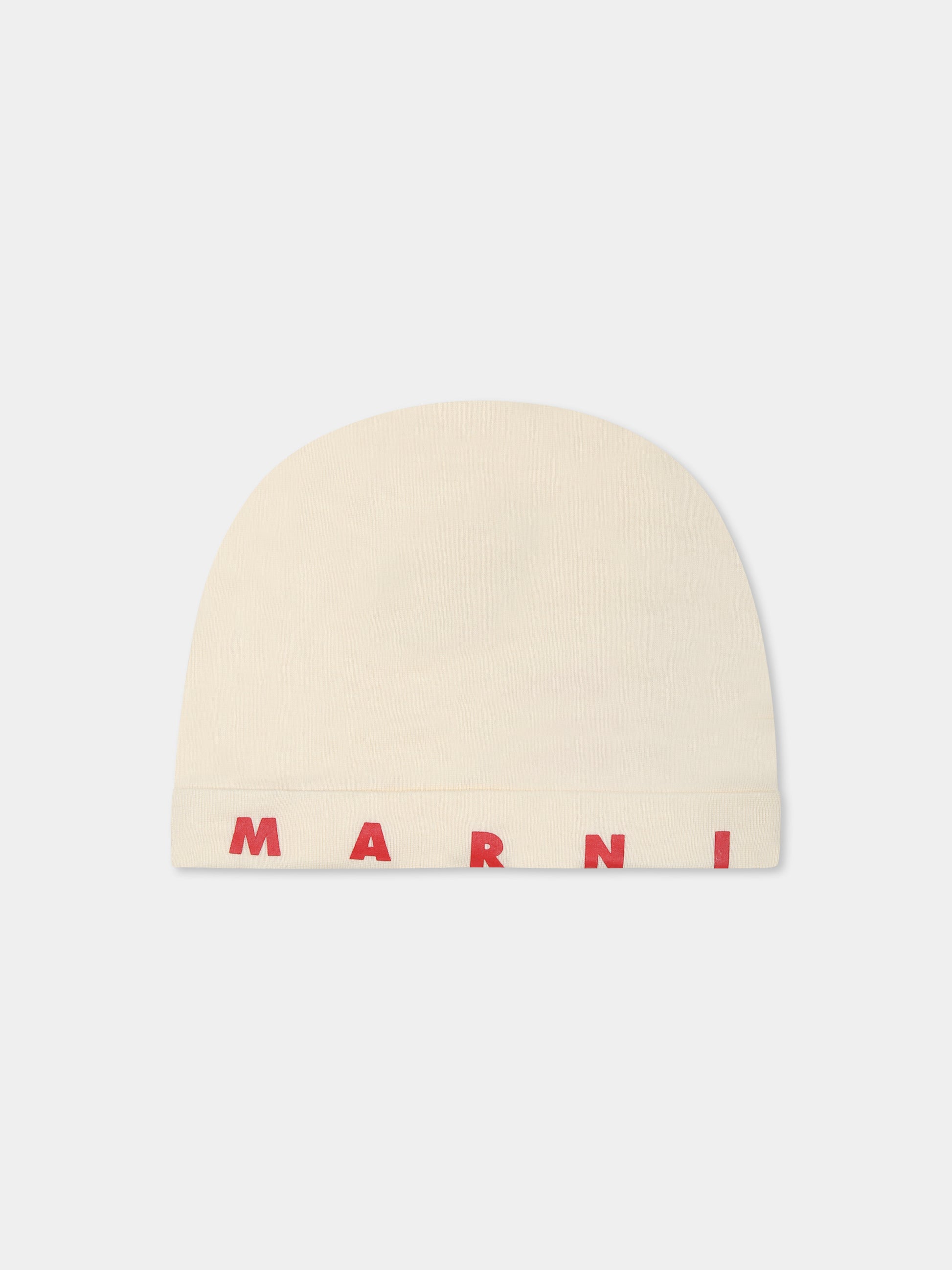 Set tutina avorio per neonati con logo,Marni Kids,M01441 M00UL MX038 0M221