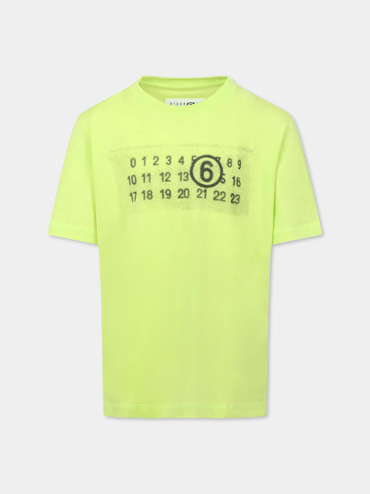 Yellow t-shirt for kids with logo