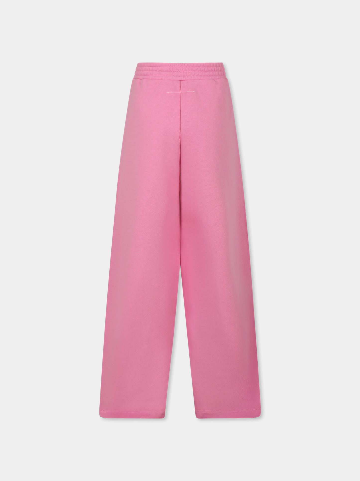 Pantaloni rosa per bambina con logo,Mm6 Maison Margiela,M60736 MM04H MM6P160U M6308