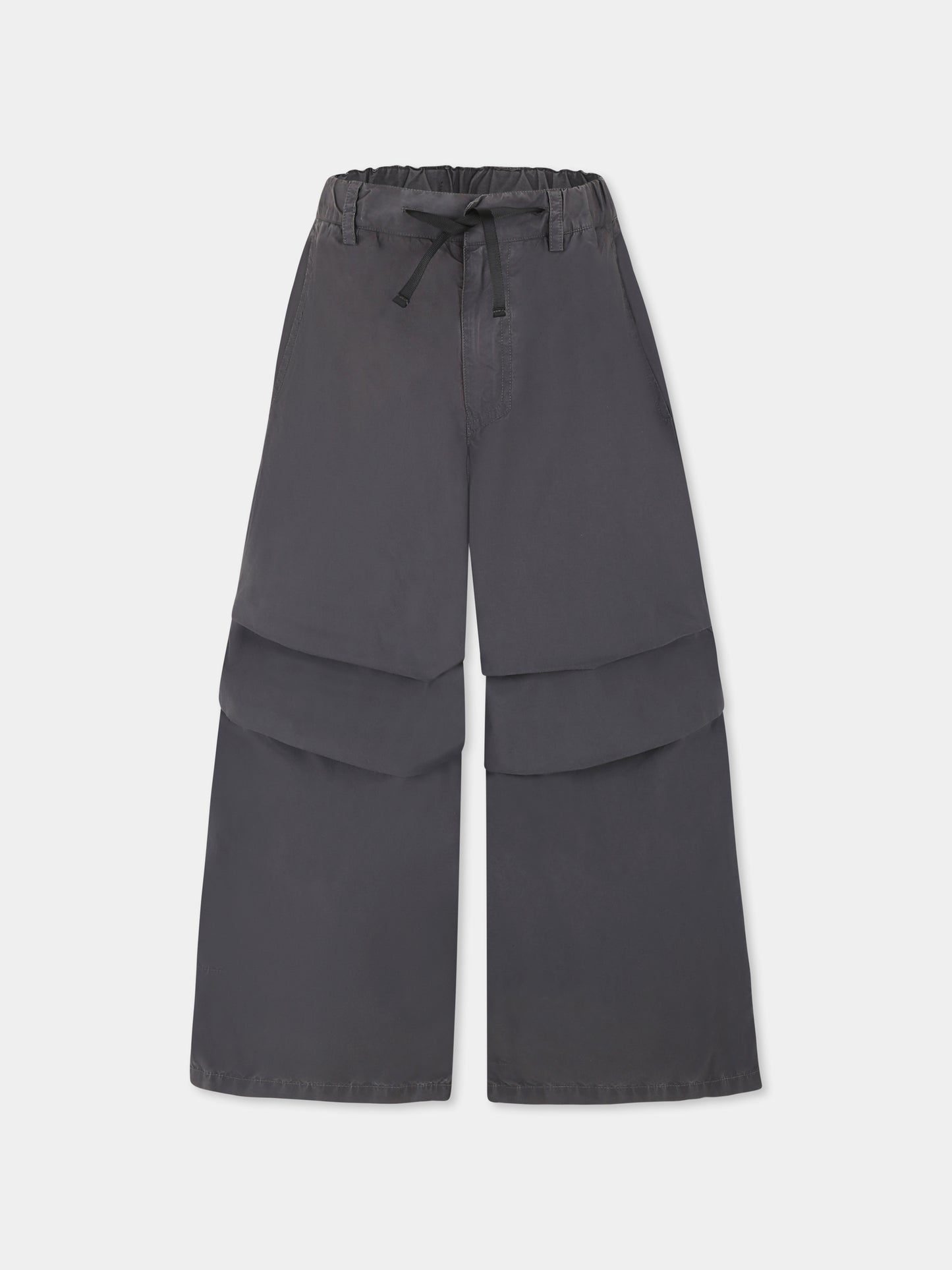 Grey trousers for kids with iconic number logo