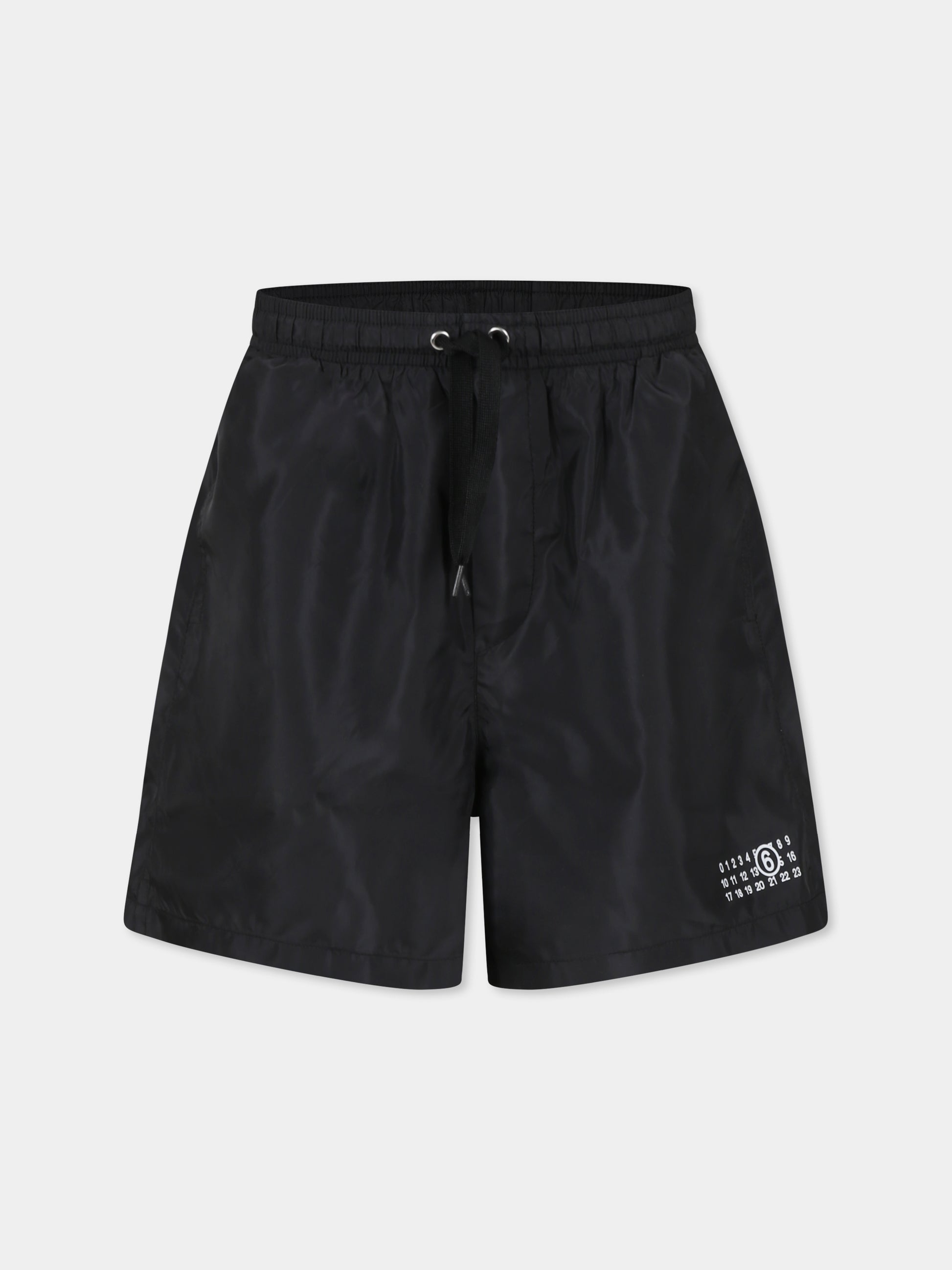 Boxer mare nero per bambino con stampa numeri,Mm6 Maison Margiela,M60813 MM01Z MM6M12U M6900