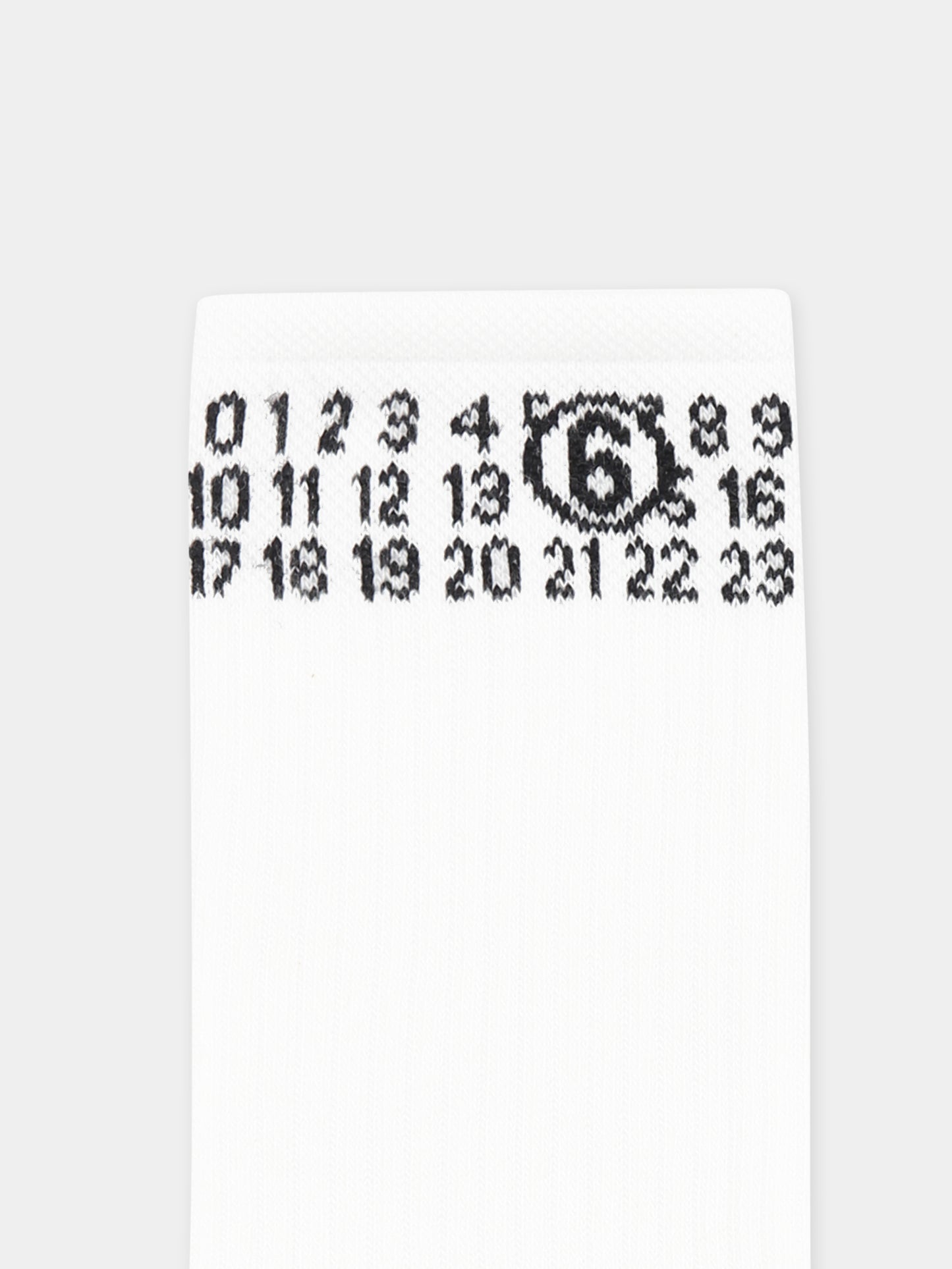 Calze bianche per bambini con logo numerico,Mm6 Maison Margiela,M60571 MM045 MM6Z9U M6100