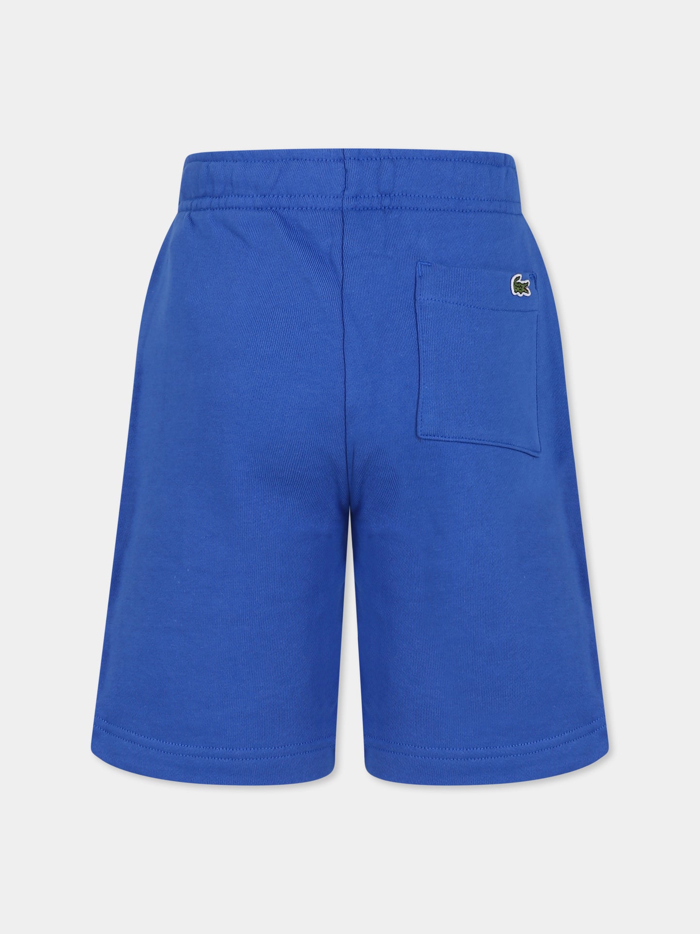 Shorts azzurri per bambino con coccodrillo,Lacoste,GJ7350 IXW