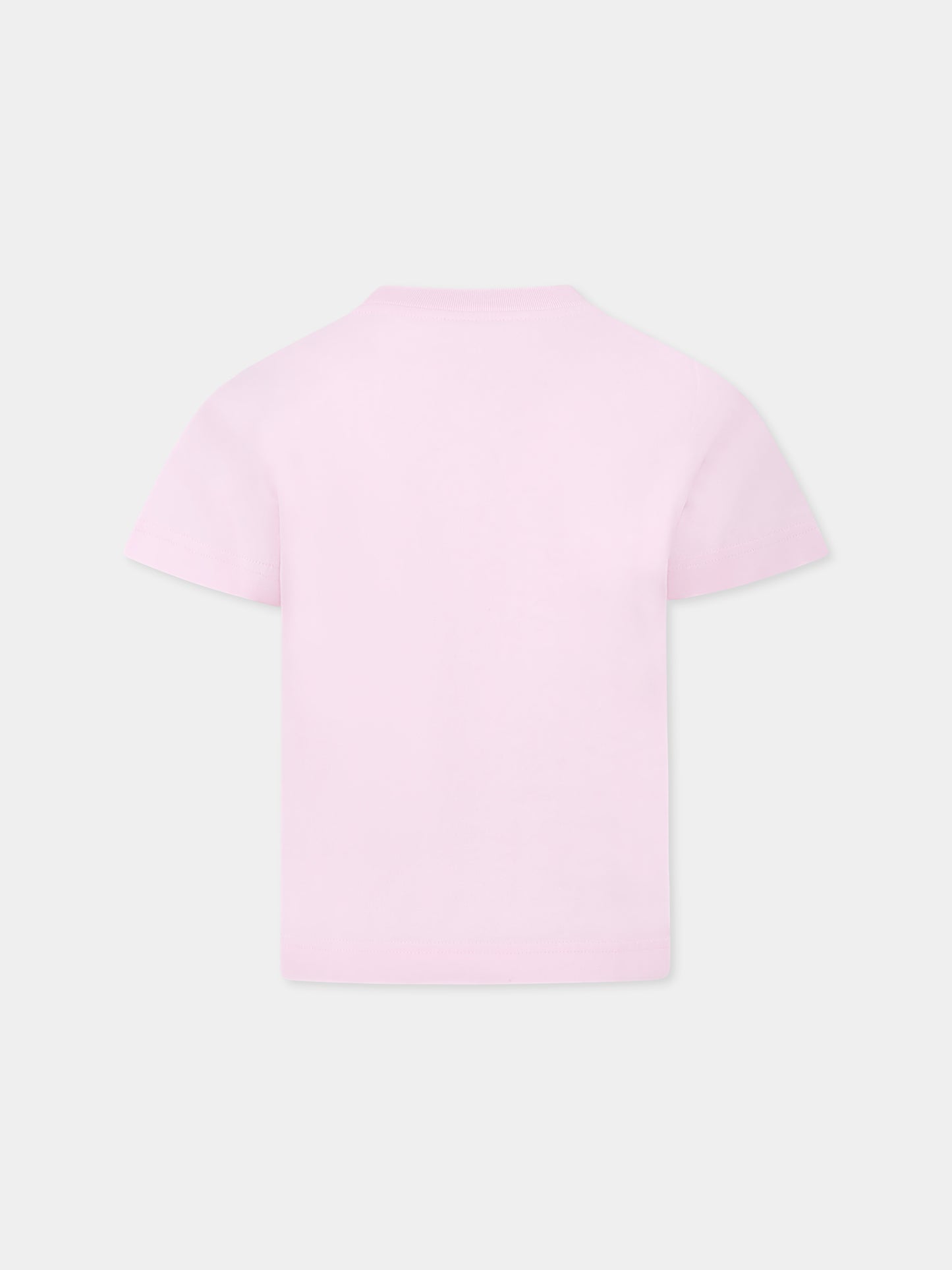 Pink t-shirt for girl with bear