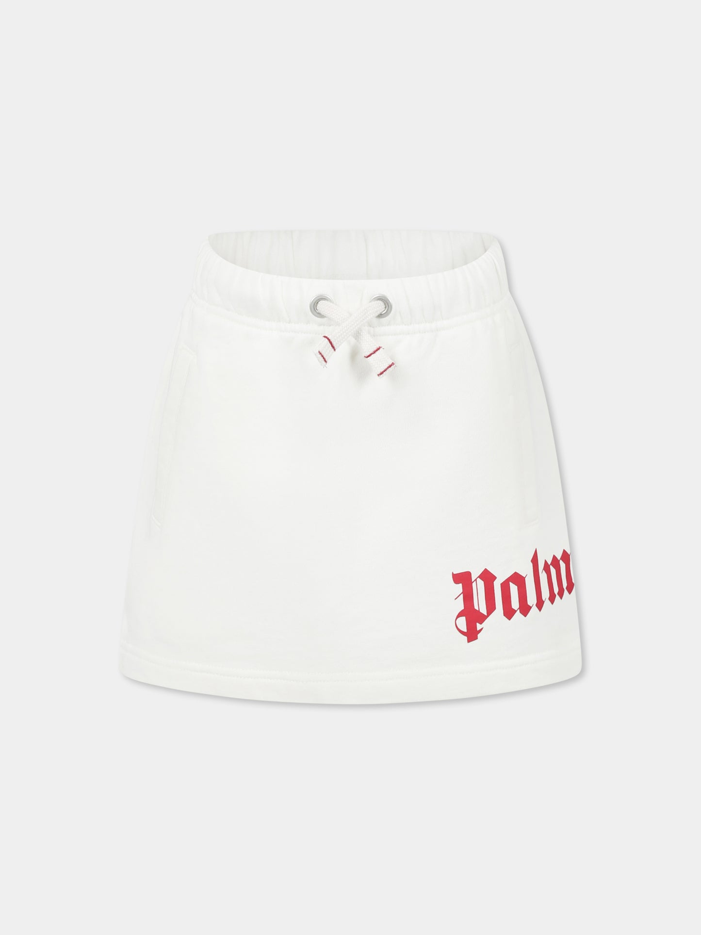 Ivory skirt for girl with logo