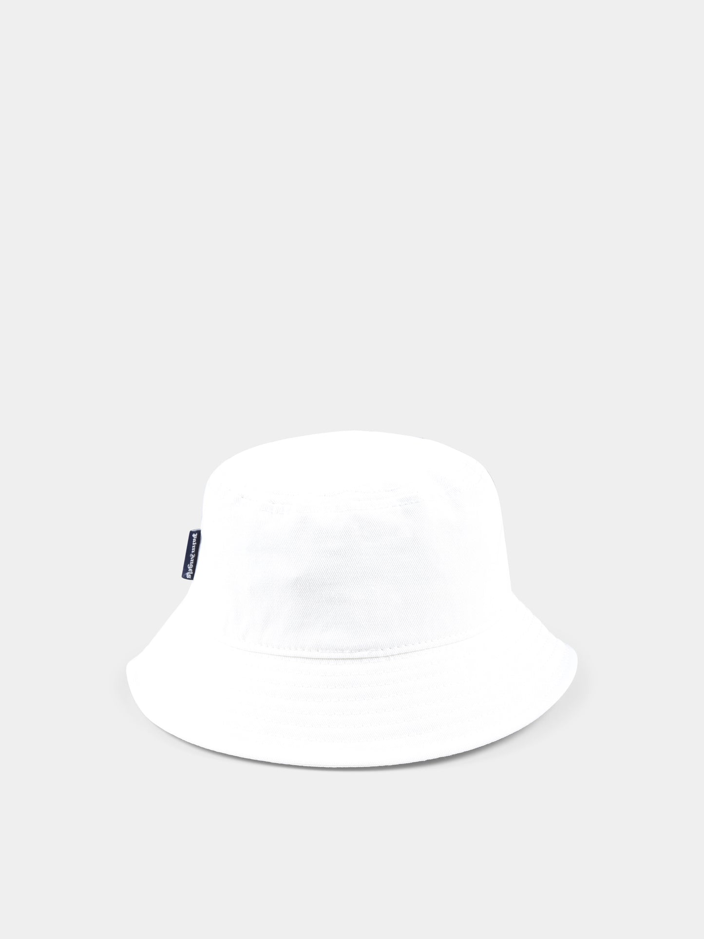 White cloche for girl with logo