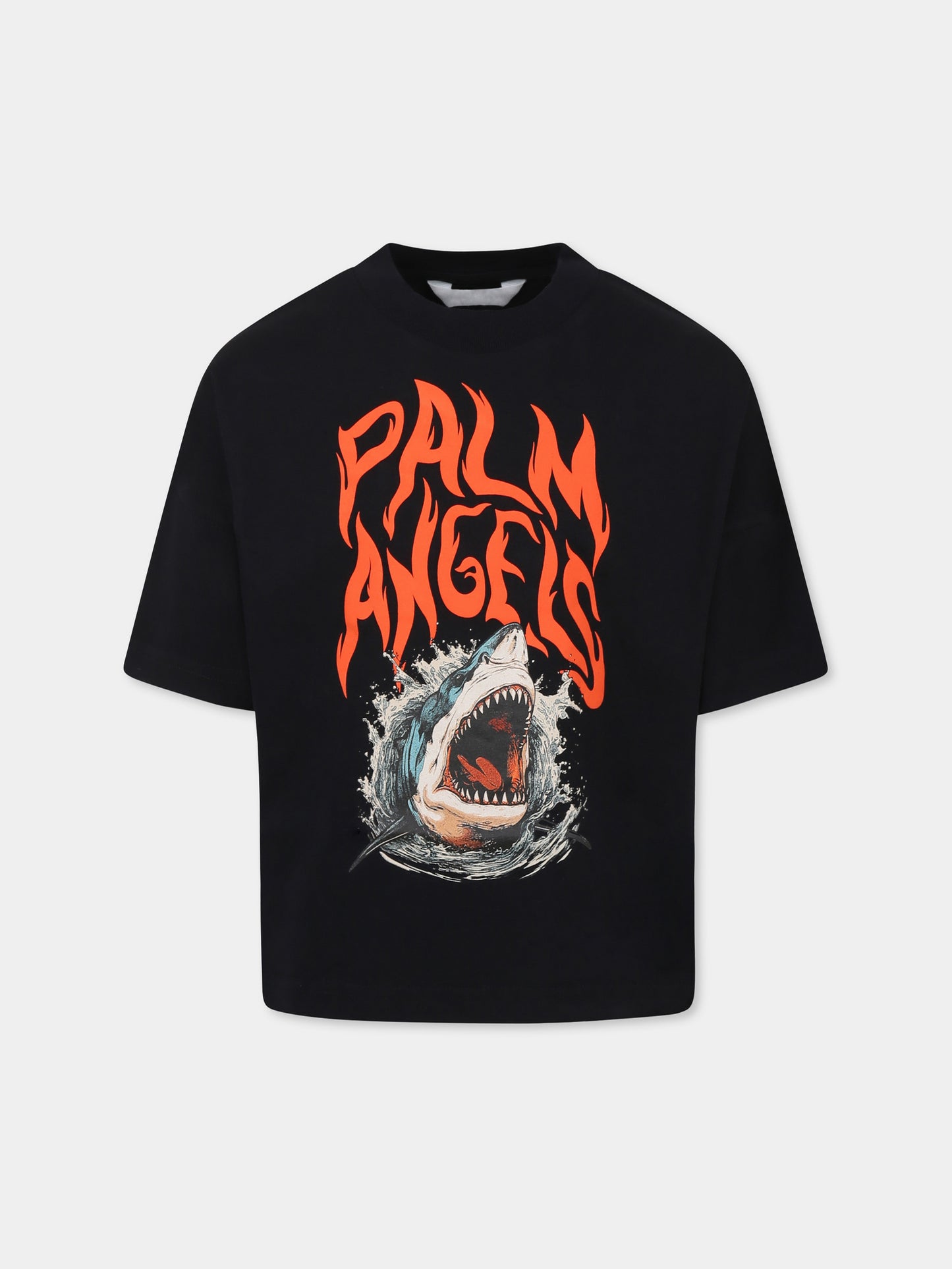 Black t-shirt for boy with shark