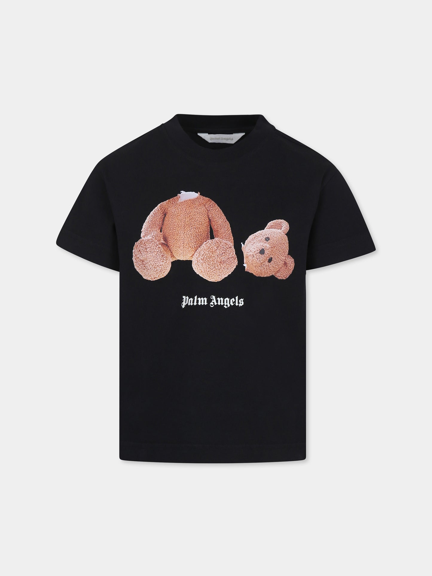Black t-shirt for boy with bear