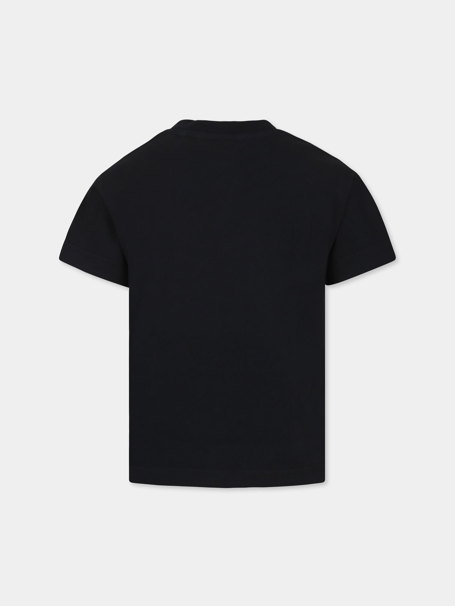 Black t-shirt for boy with bear