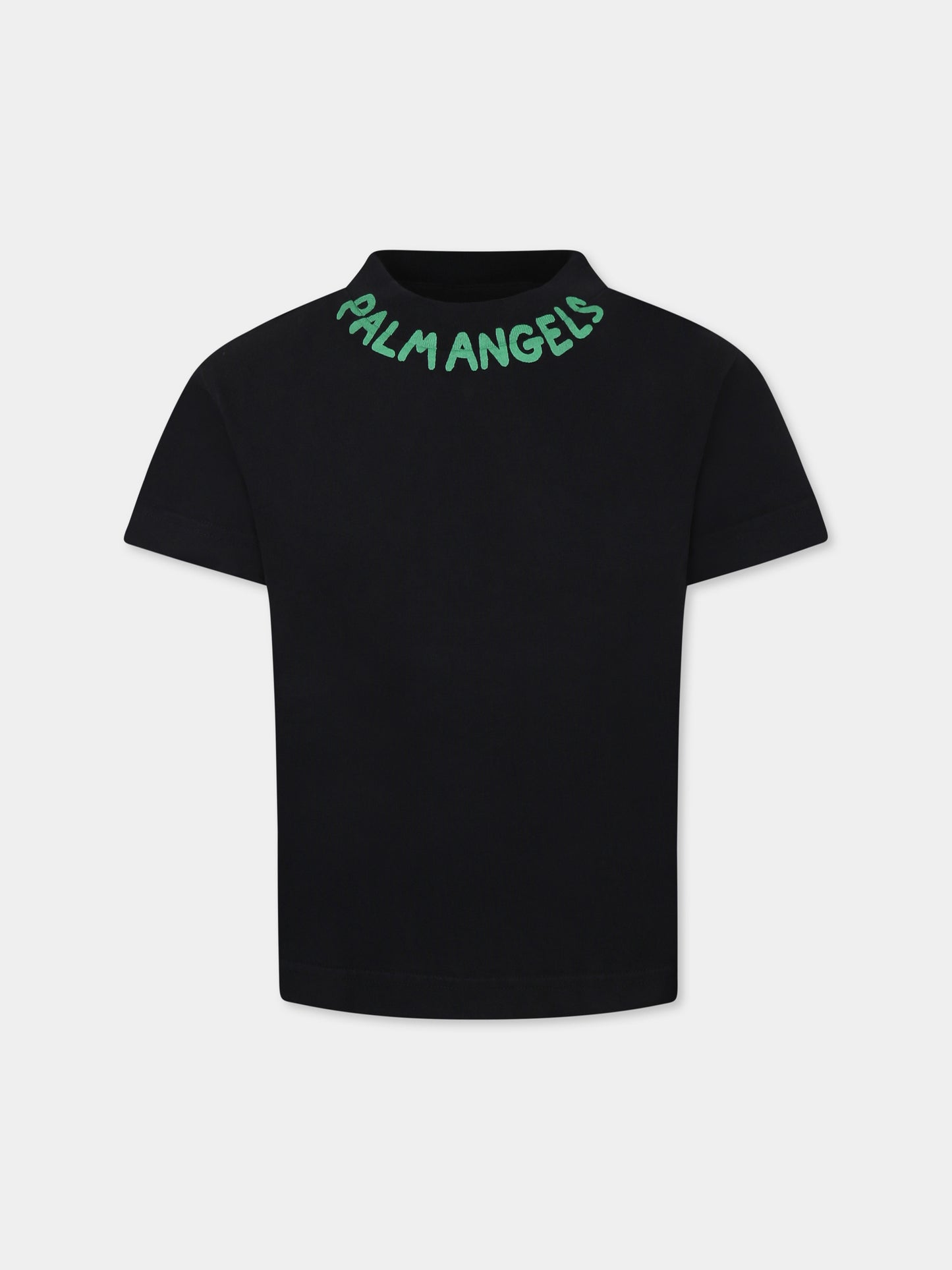 Black t-shirt for boy with logo
