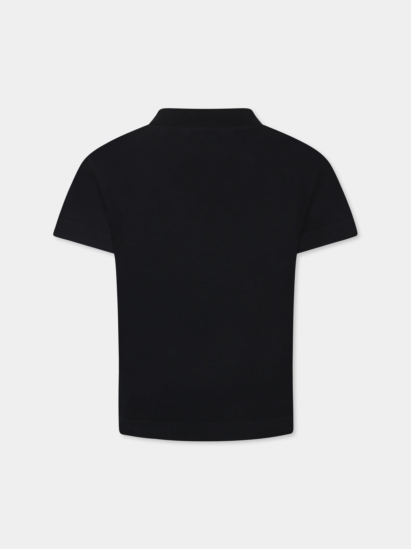 Black t-shirt for boy with logo