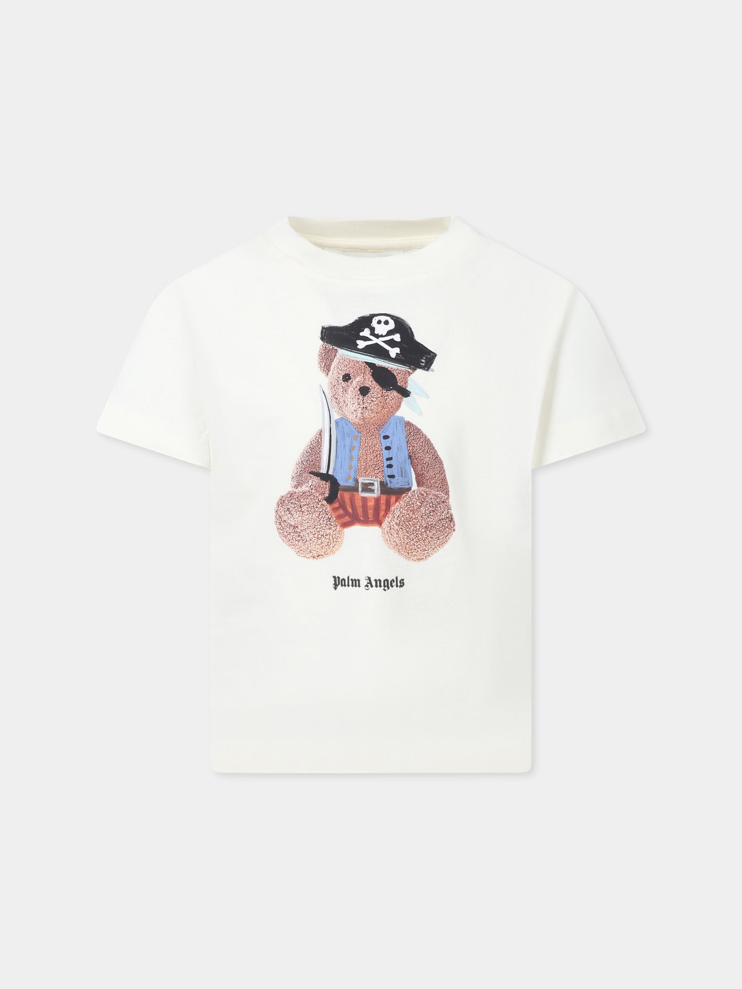 Ivory t-shirt for boy with bear