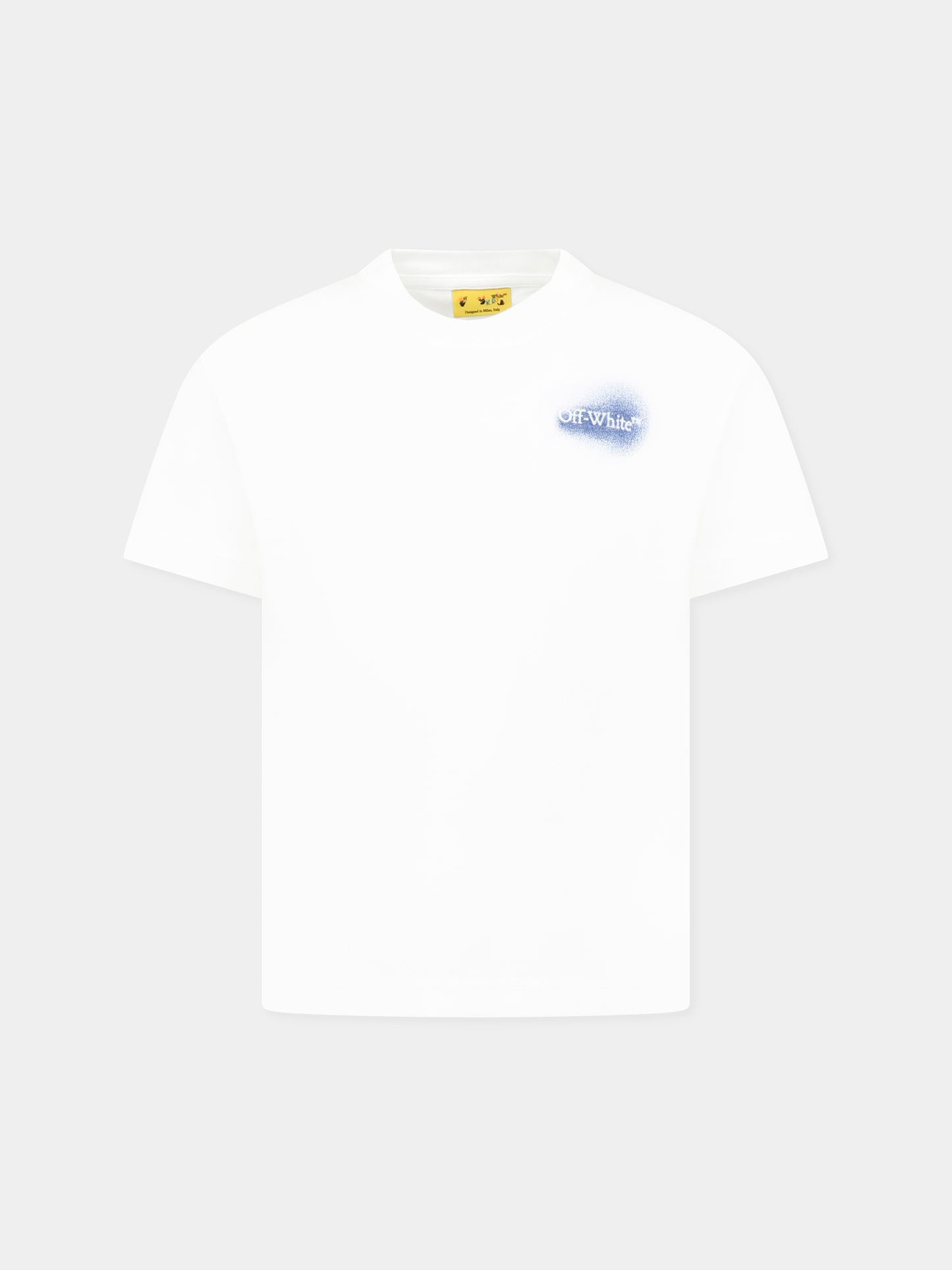 White t-shirt for boy with logo