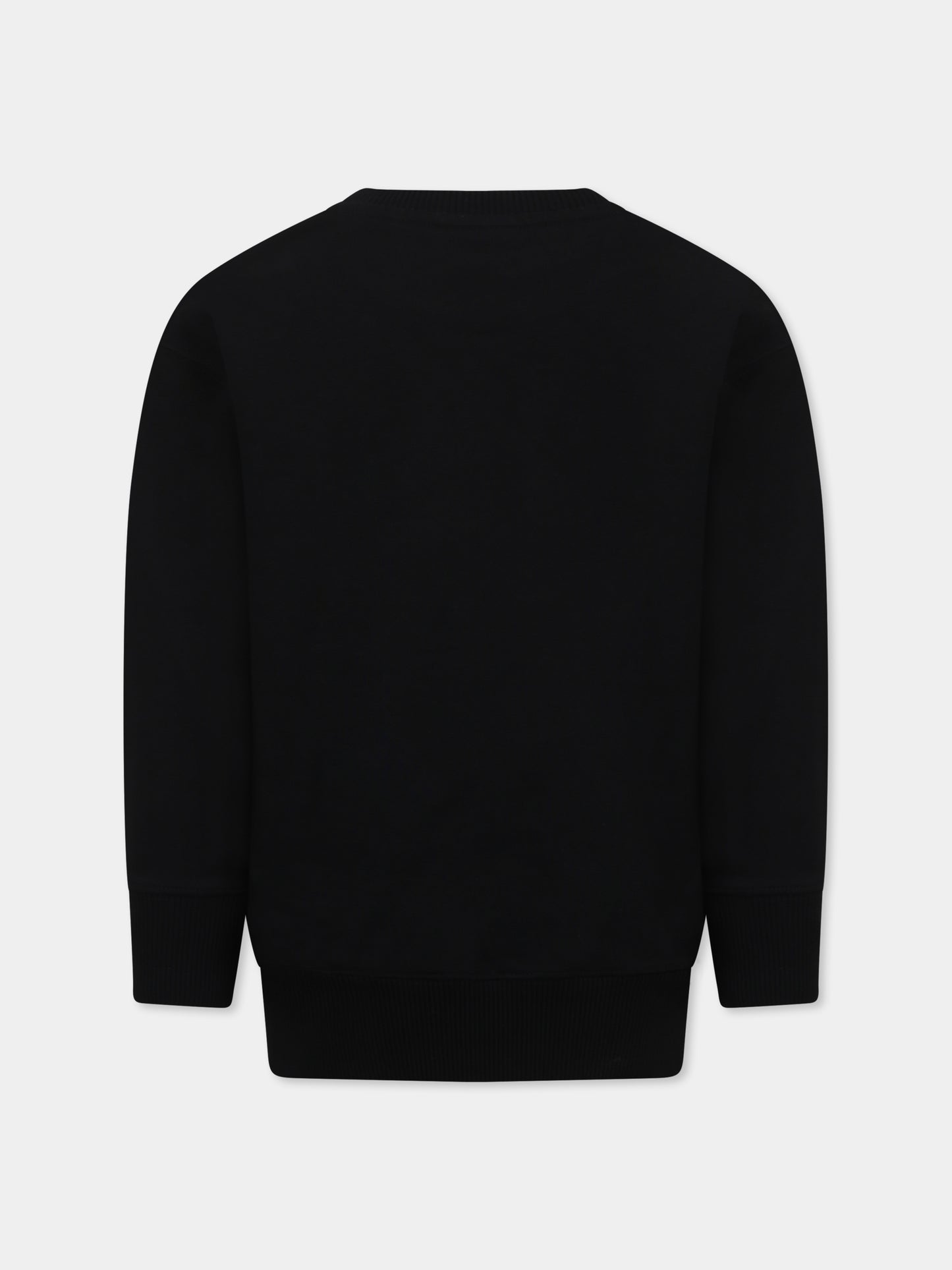 Felpa nera per bambino con logo,Off White,OBBA001S25FLE0011040