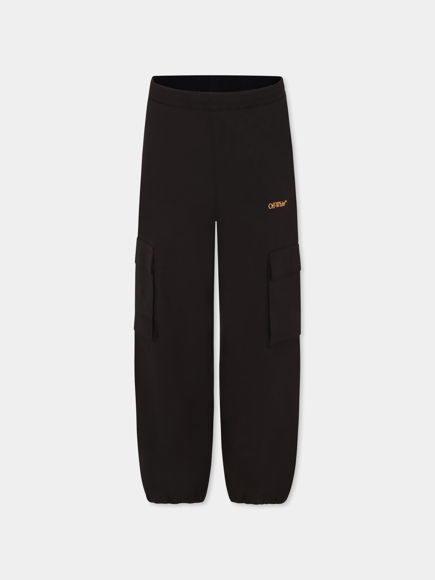 Pantaloni neri per bambino con frecce,Off White,OBCF007S25FAB0011018