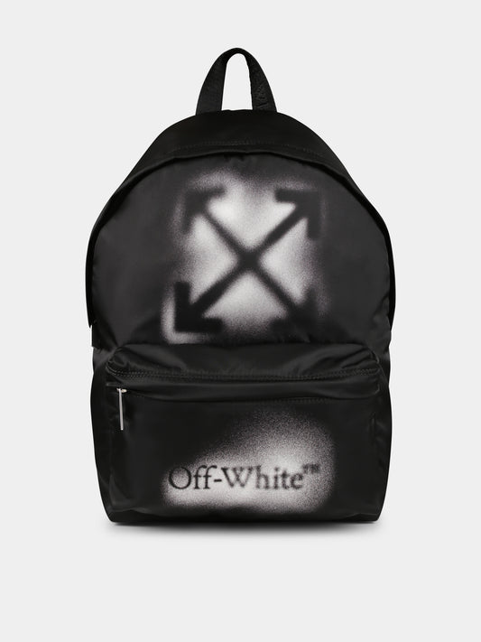 Black backpack for boy with arrows