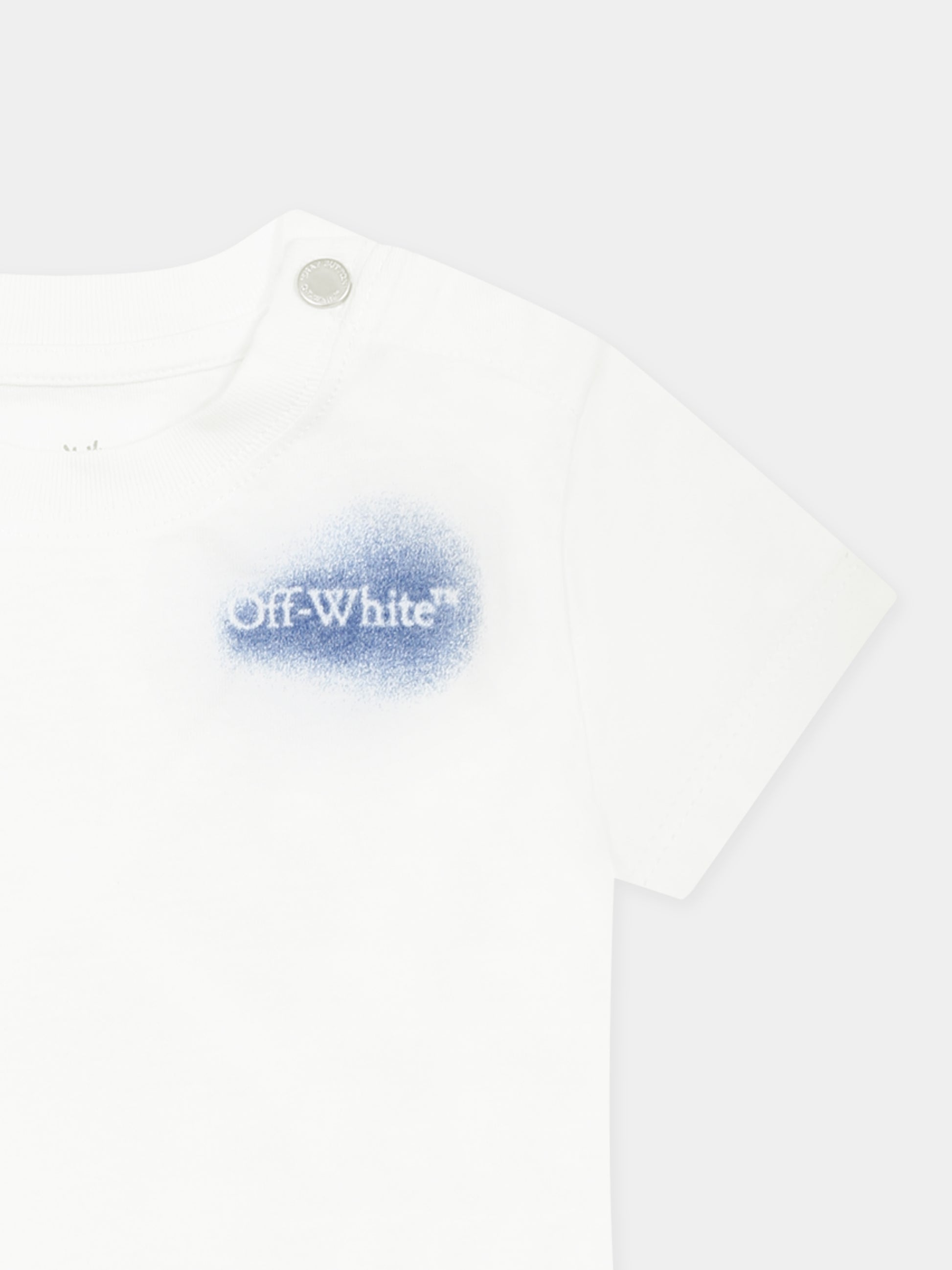 T-shirt bianca per neonato con logo,Off White,OBXB001S25JER0020145