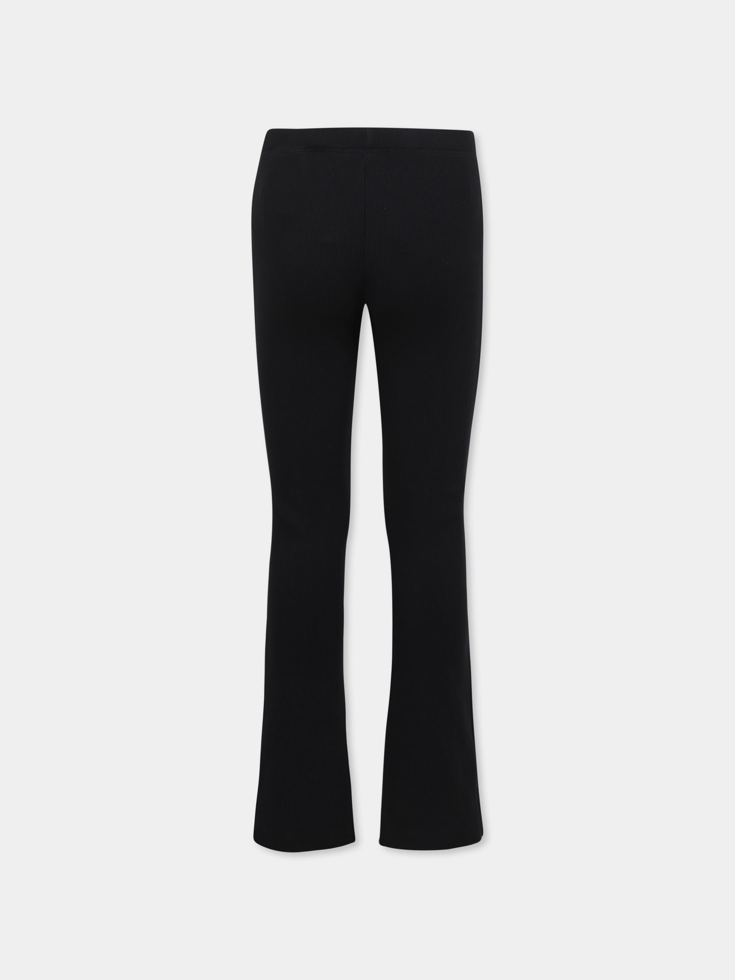 Leggings neri per bambina con logo,Off White,OGCA009S25JER0011001