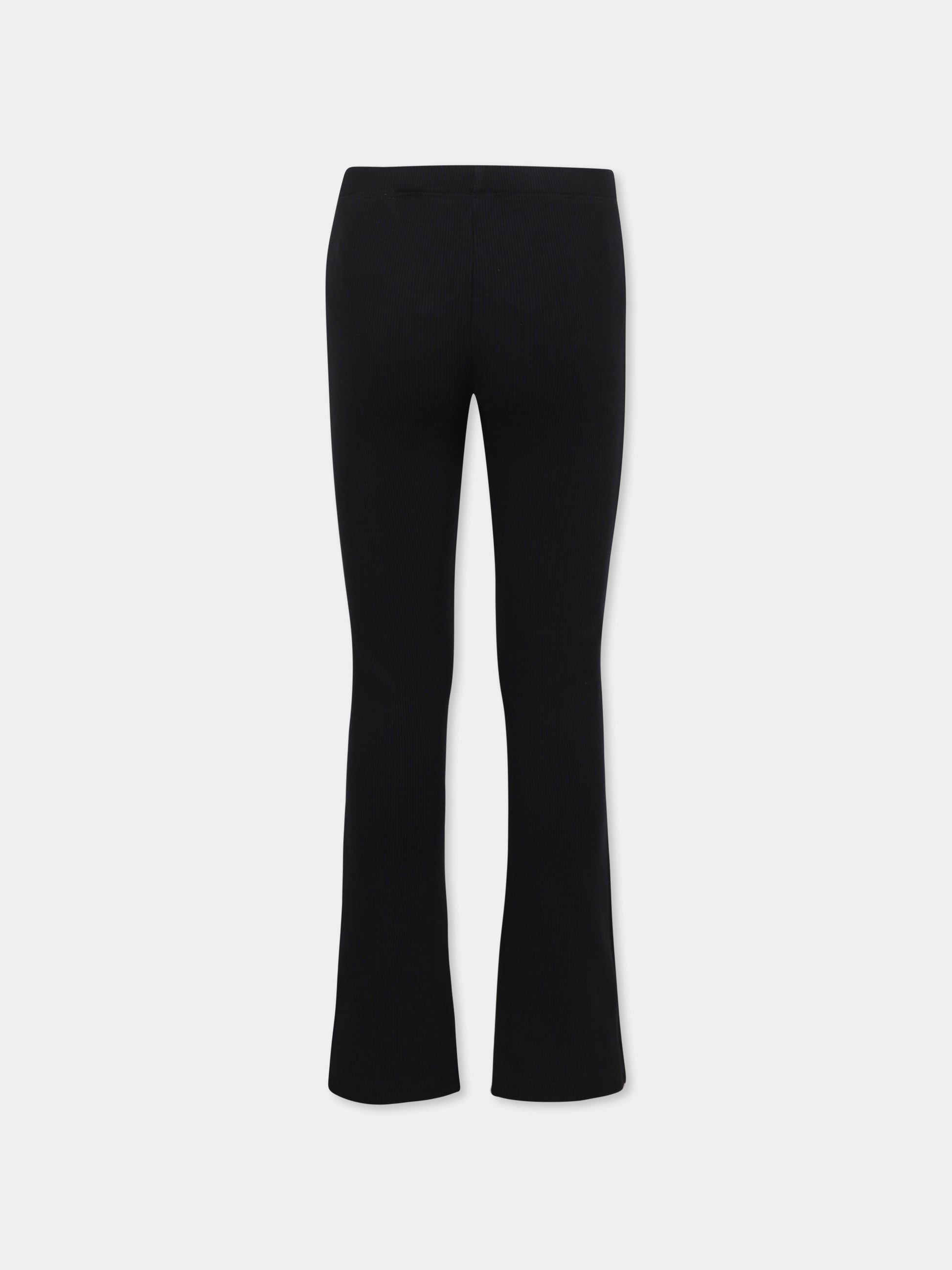 Leggings neri per bambina con logo,Off White,OGCA009S25JER0011001