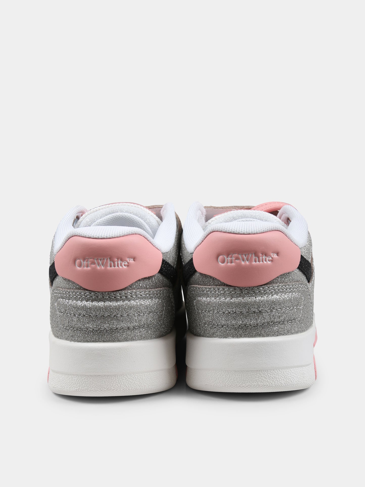 Sneakers Out of Office grigie per bambina con freccia,Off White,OGIA005S25LEA0028330