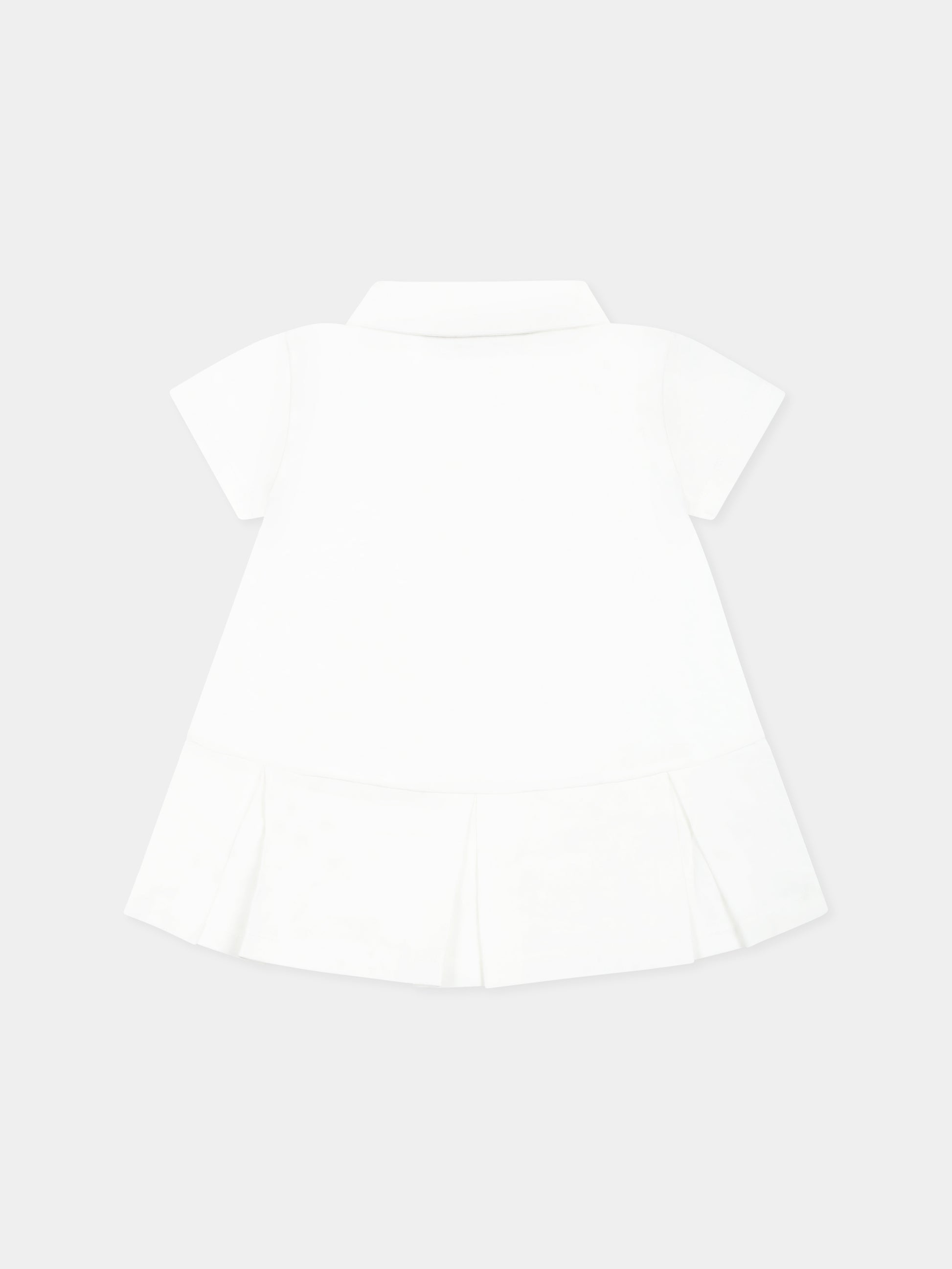 Vestito bianco per neonata con logo,Off White,OGXU003S25JER0010130