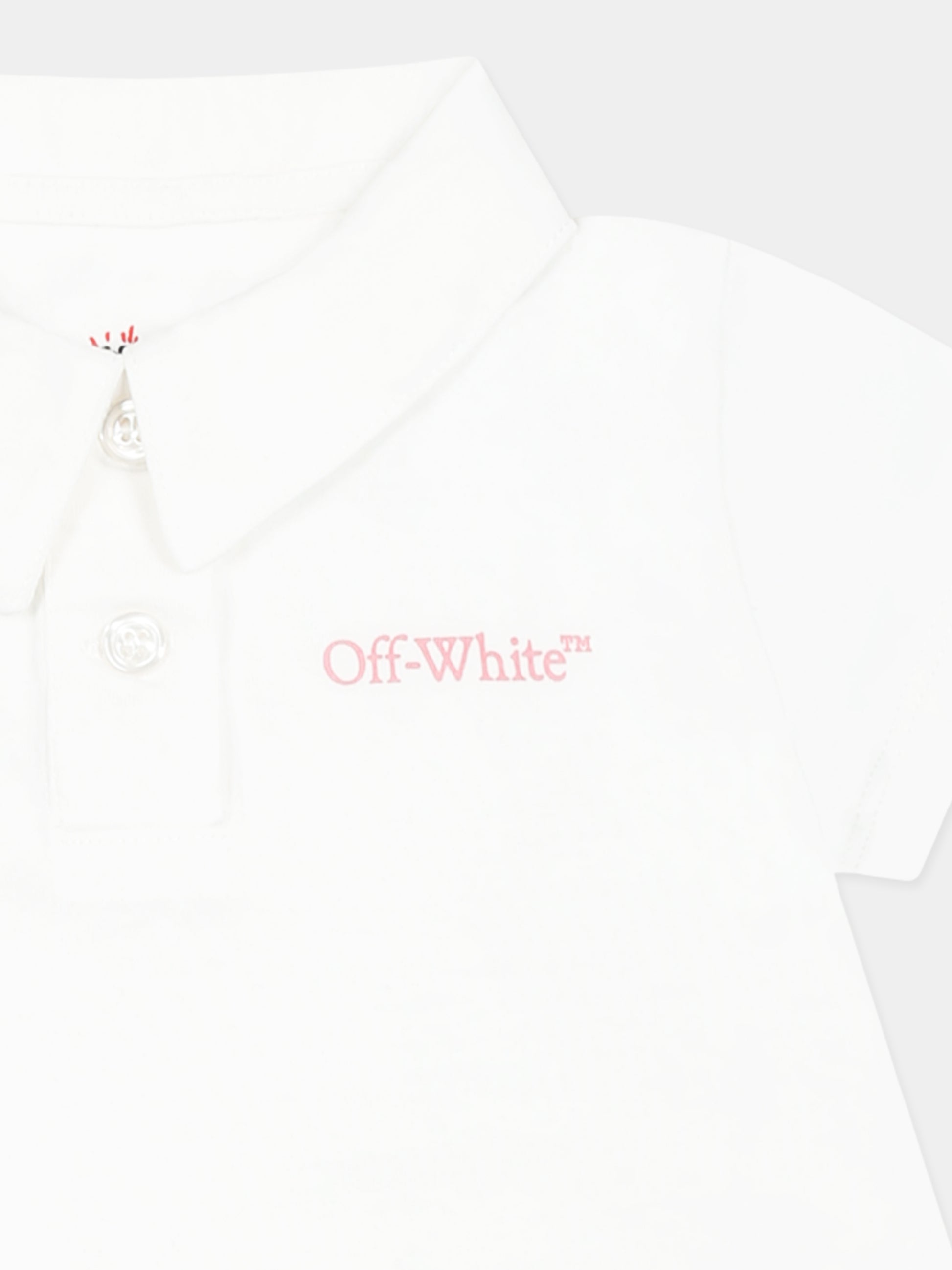 Vestito bianco per neonata con logo,Off White,OGXU003S25JER0010130