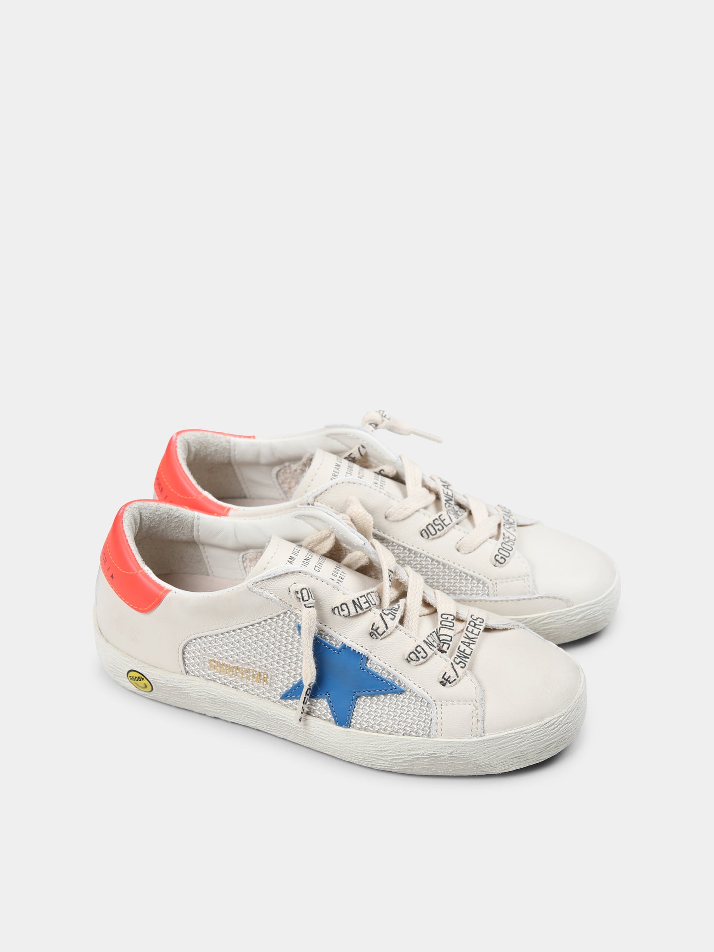 Sneakers Super Star avorio per bambini con stella,Golden Goose,GJF00103 F006754 12150