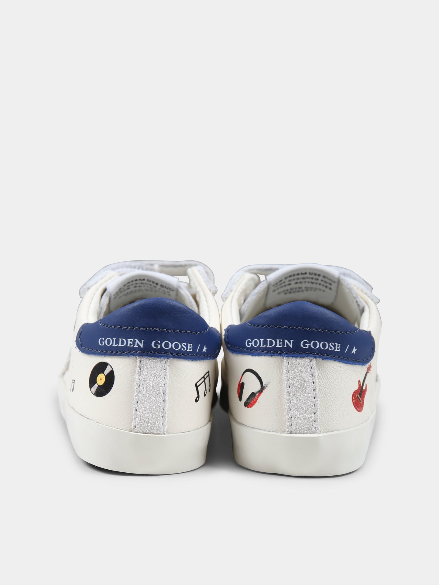 Sneakers Baby School avorio per neonati con stella,Golden Goose,GIF00166 F006744 12219