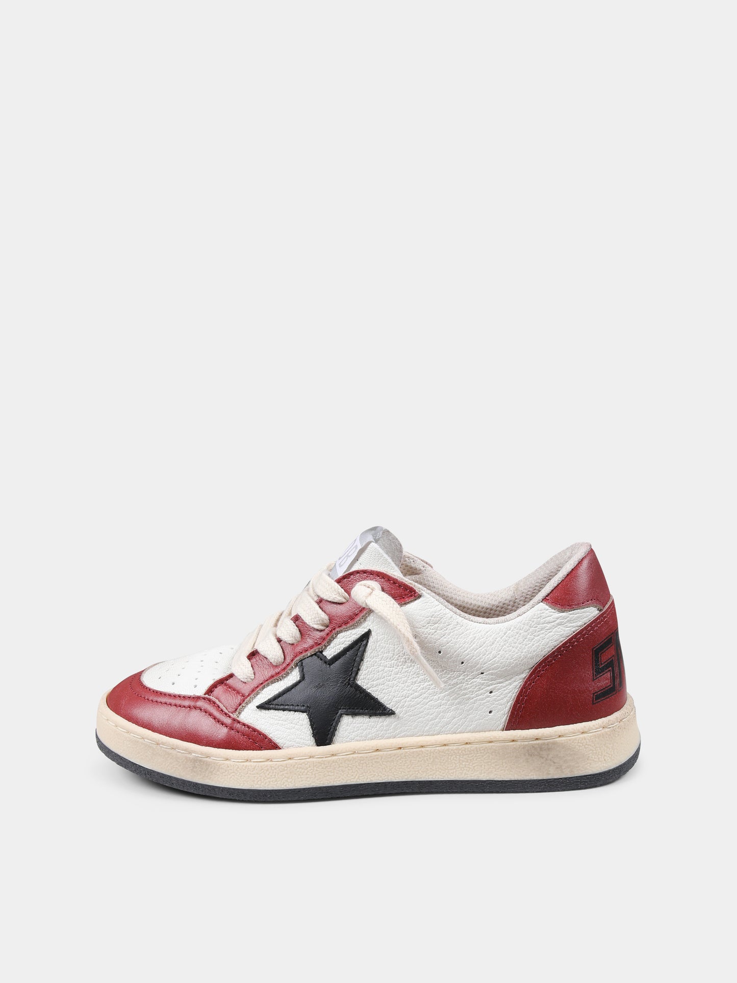 Sneakers Ball Star rosse per bambini,Golden Goose,GYF00439 F006792 10435