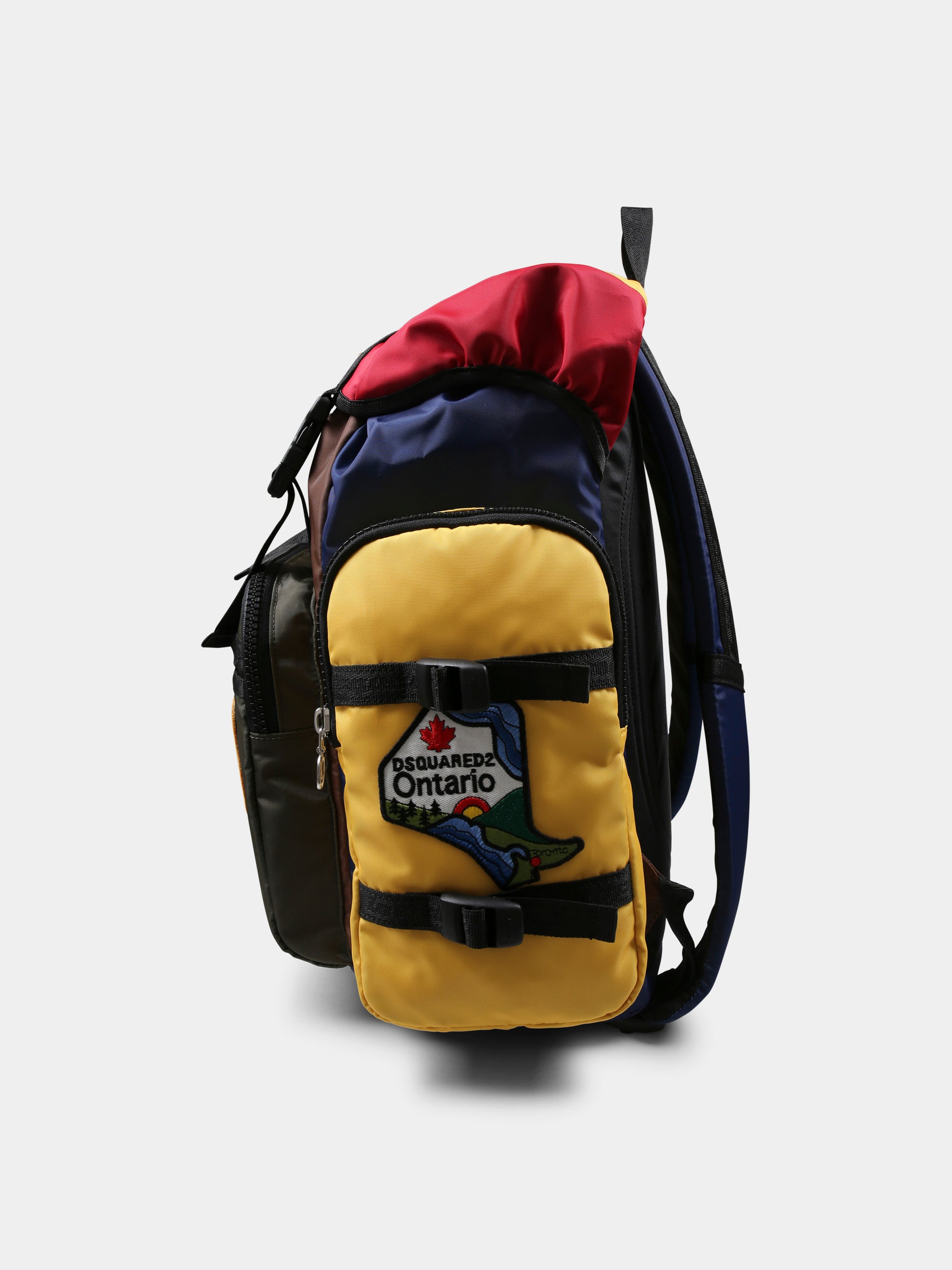 Zaino Monviso multicolor per bambino con patch,Dsquared2,DQ2944 D0AD8 D2W124U DQC57