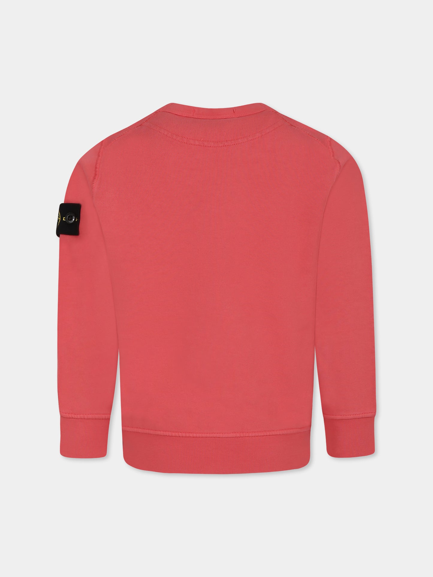 Felpa rossa per bambino con bussola,Stone Island Junior,K1S16 6100011 S0040 V0089