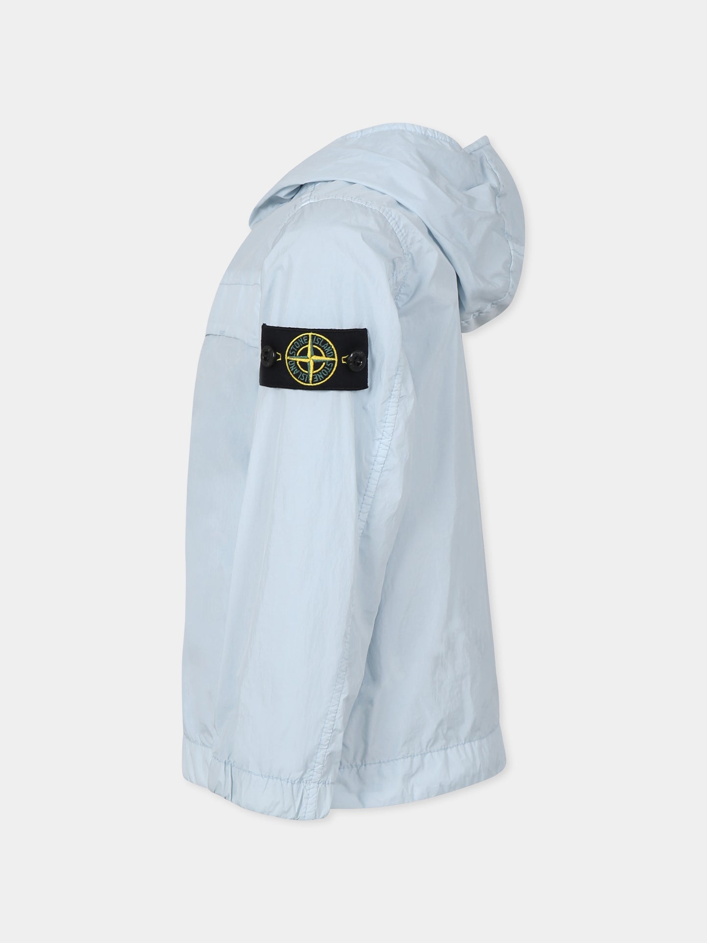 Giubbotto celeste per bambino con bussola,Stone Island Junior,K1S16 4100001 S0033 V0041