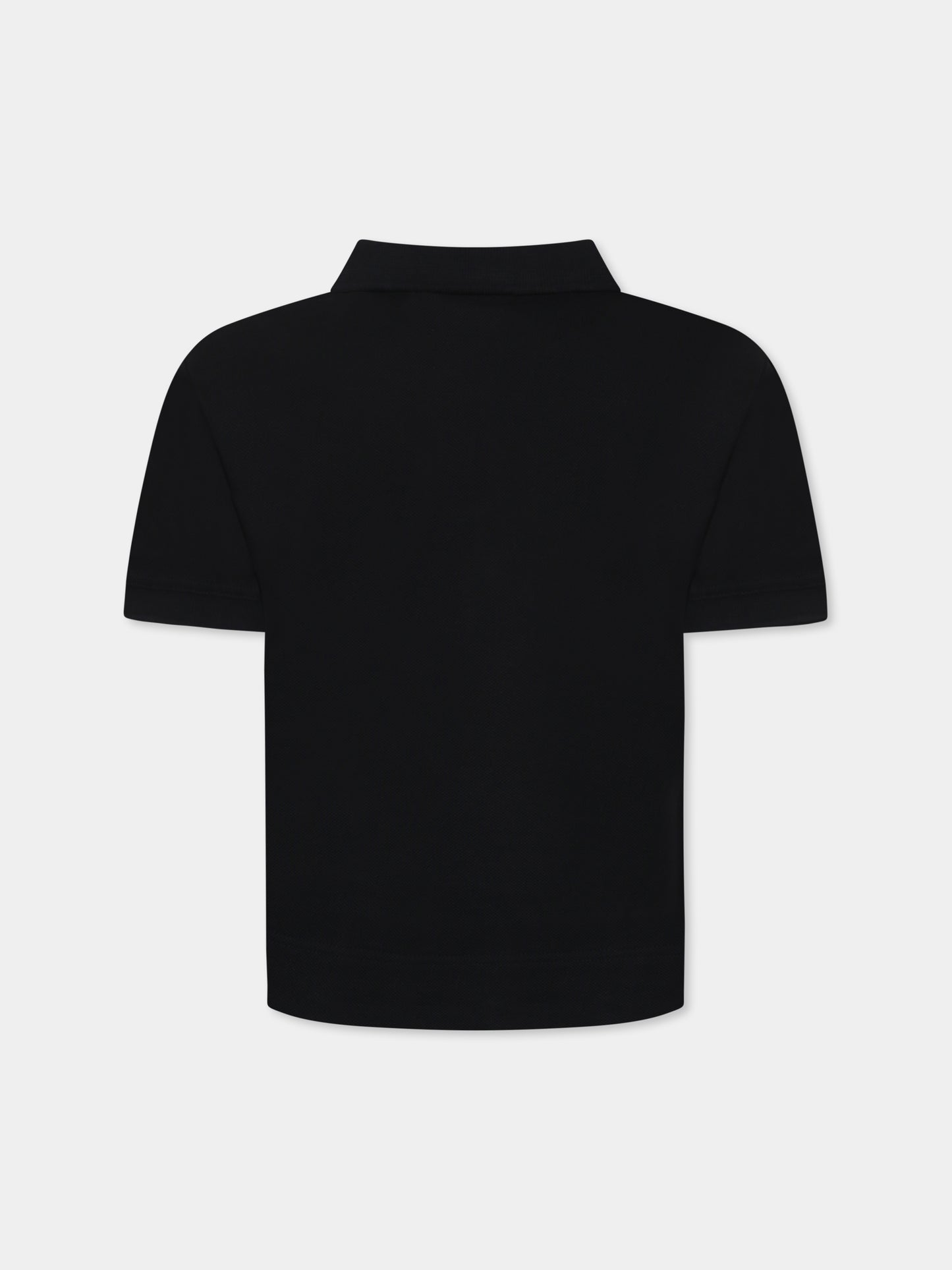 Polo bianca per bambino con cavaliere equestre,Burberry Kids,8105079 A1189