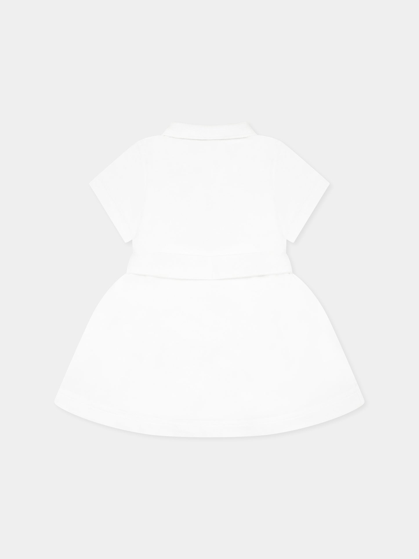 Vestito bianco per neonata con cavaliere equestre,Burberry Kids,8100494 A1464