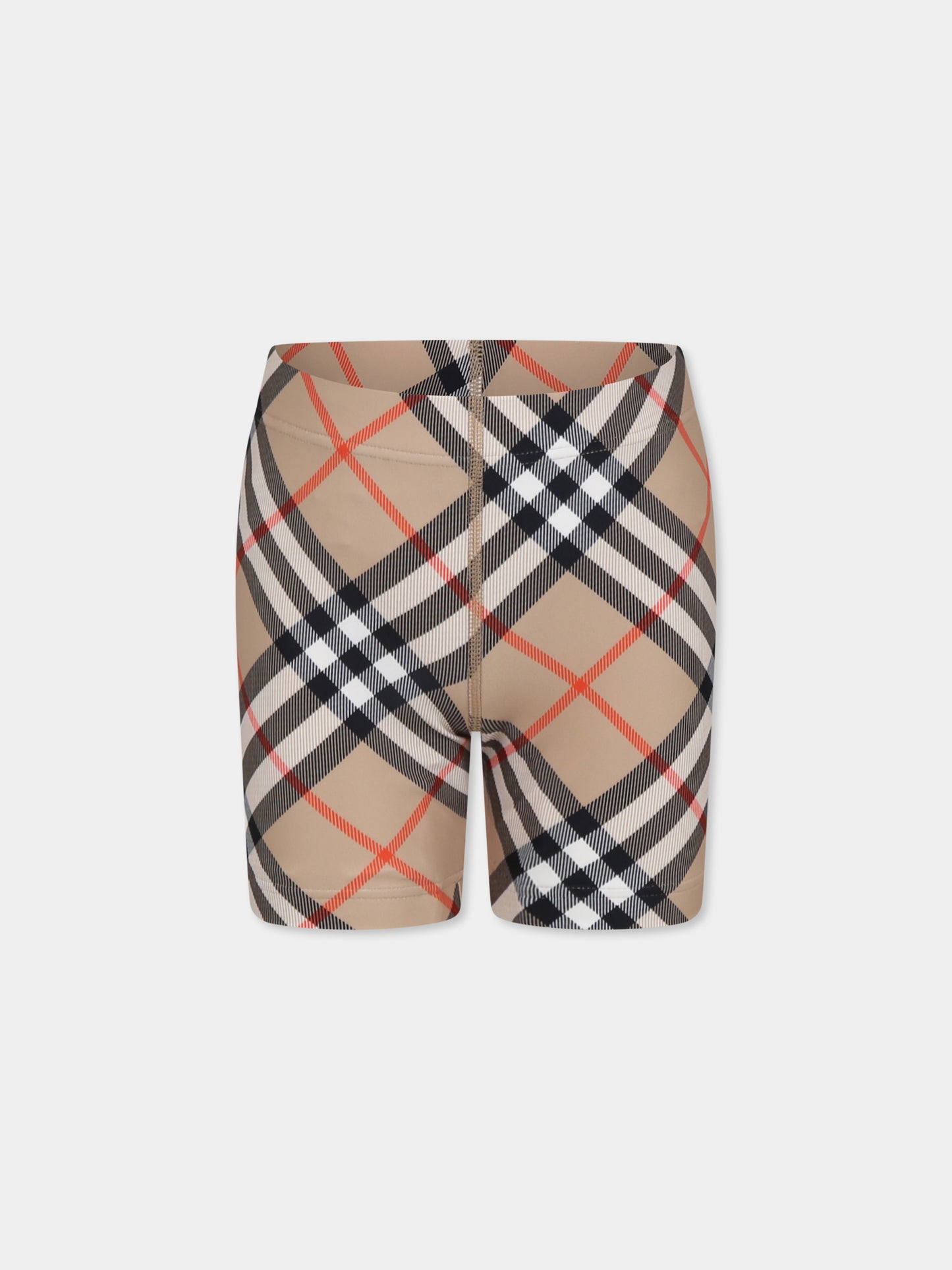 Boxer mare beige per bambino con check vintage,Burberry Kids,8100047 B9368