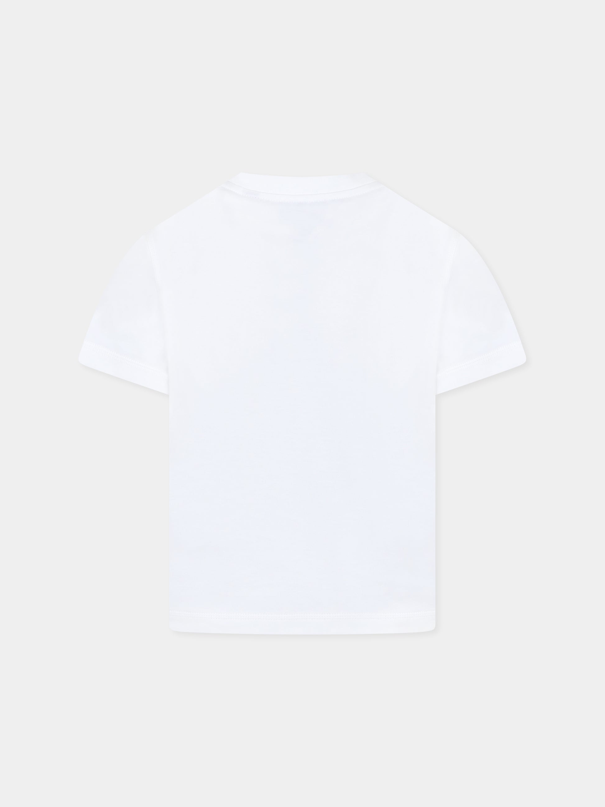 T-shirt bianca per bambini con orsetto Thomas,Burberry Kids,8105198 A1464