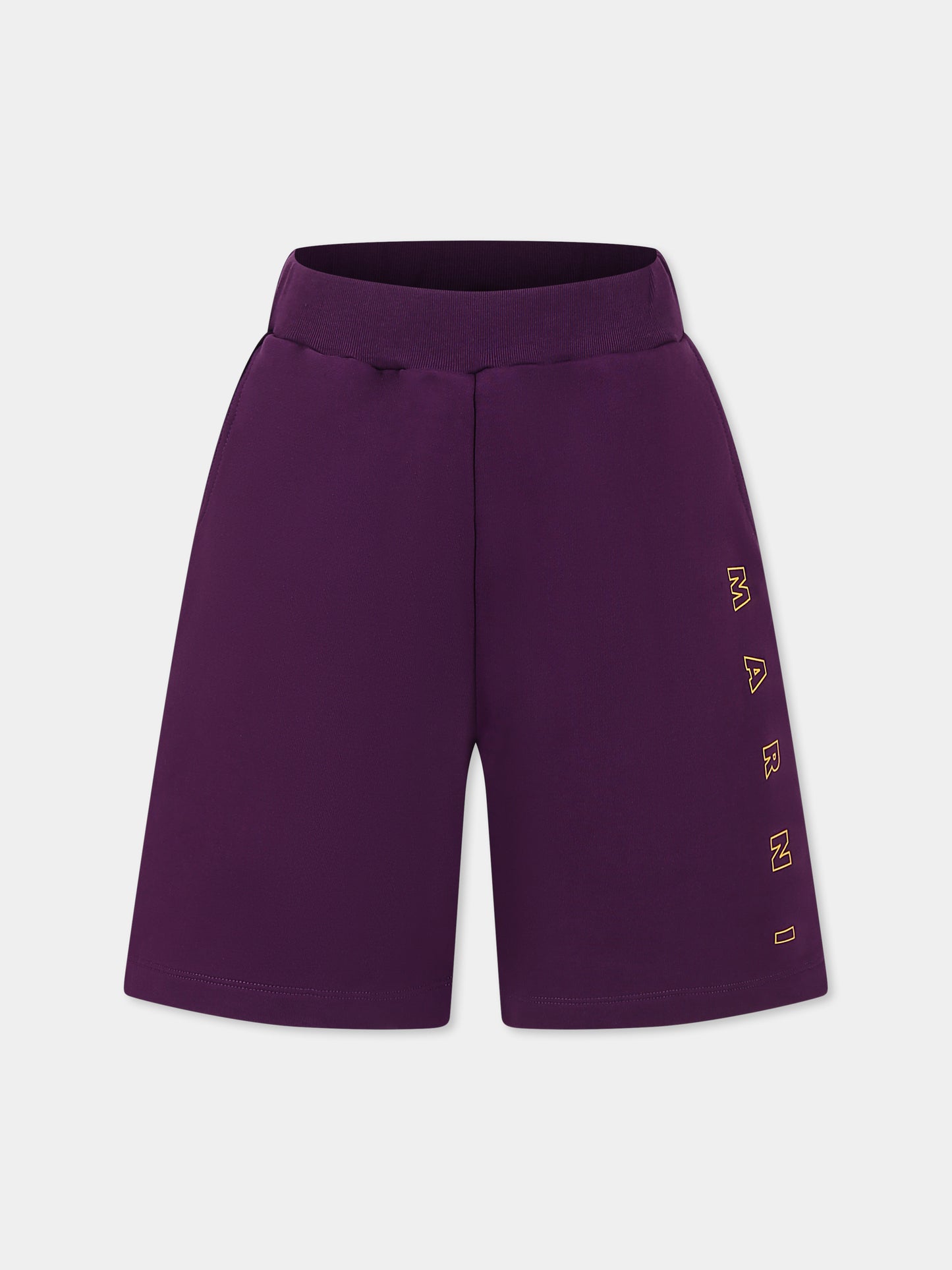 Shorts viola per bambino con logo,Marni Kids,M01450 M00V0 MP196U 0M609