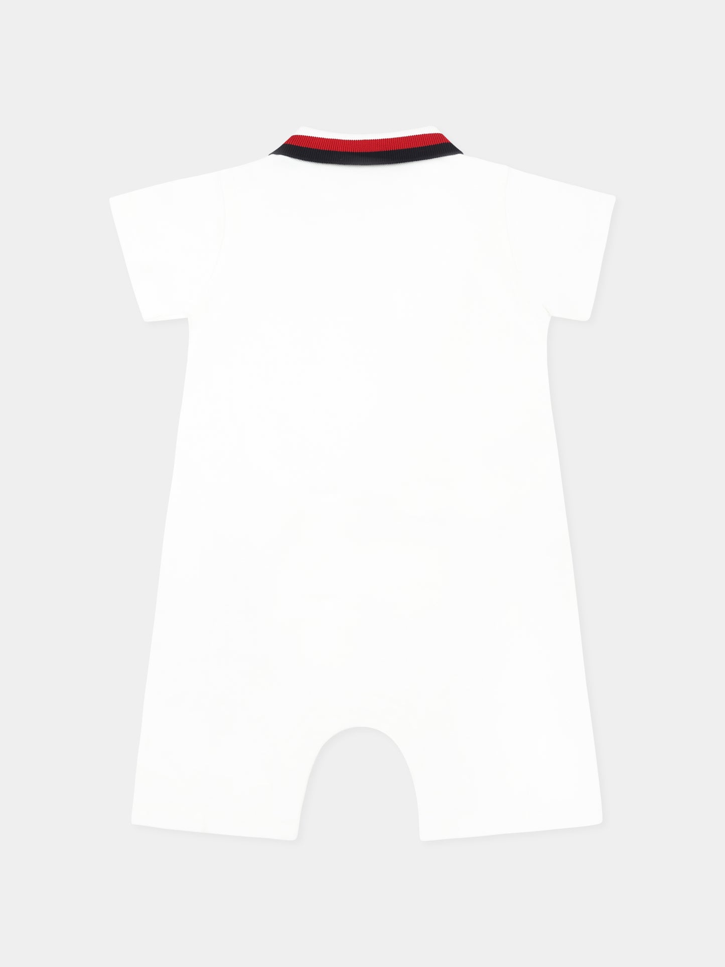 Pagliaccetto bianco per neonato con logo,Moncler Kids,K1951 8L00005 89AL2 034
