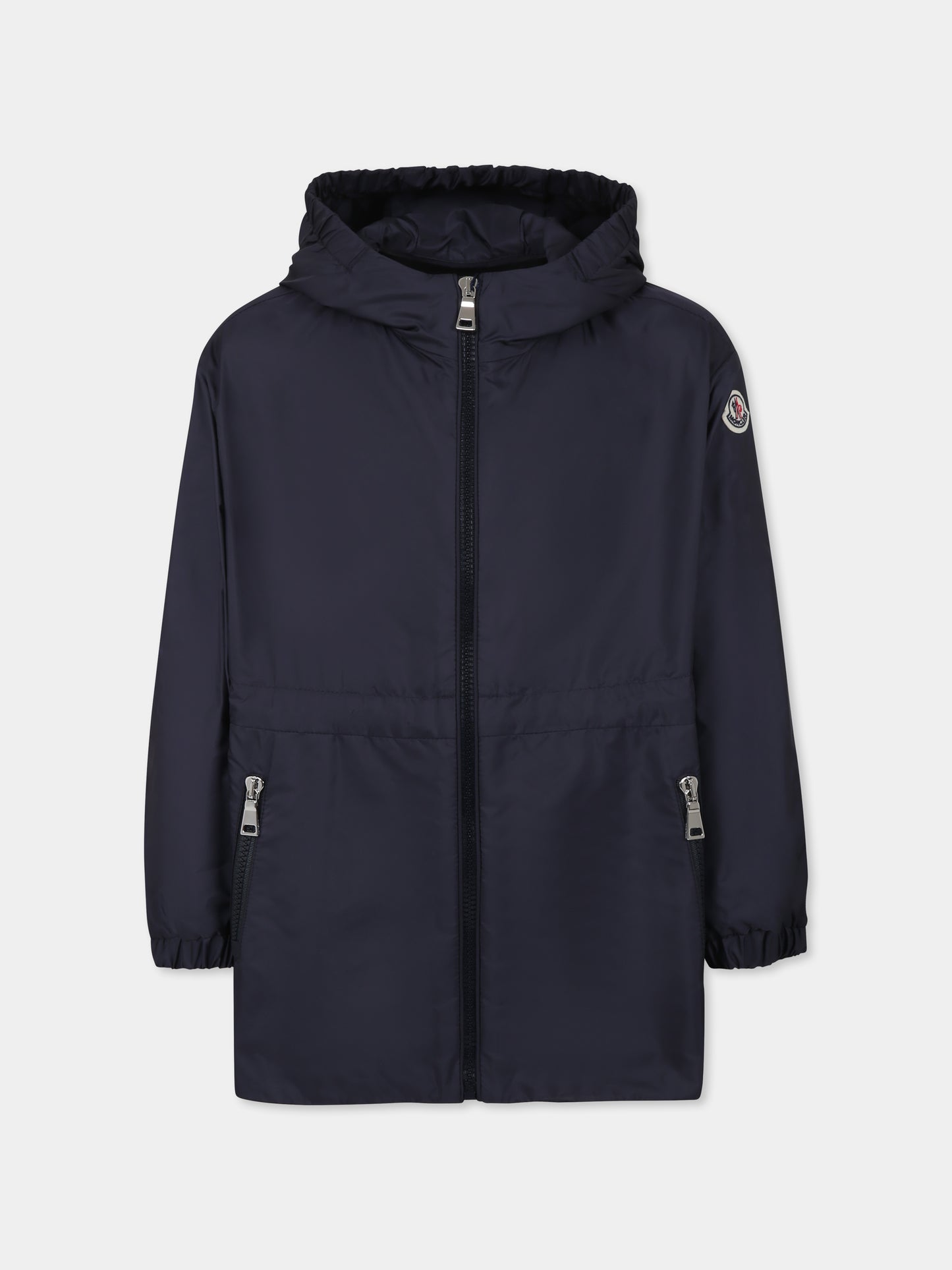 Parka Wete blu per bambina con logo,Moncler Kids,K1954 1A00072 53A5E 742