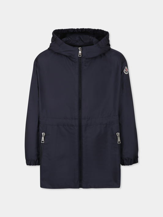 Parka Wete blu per bambina con logo,Moncler Kids,K1954 1A00072 53A5E 742