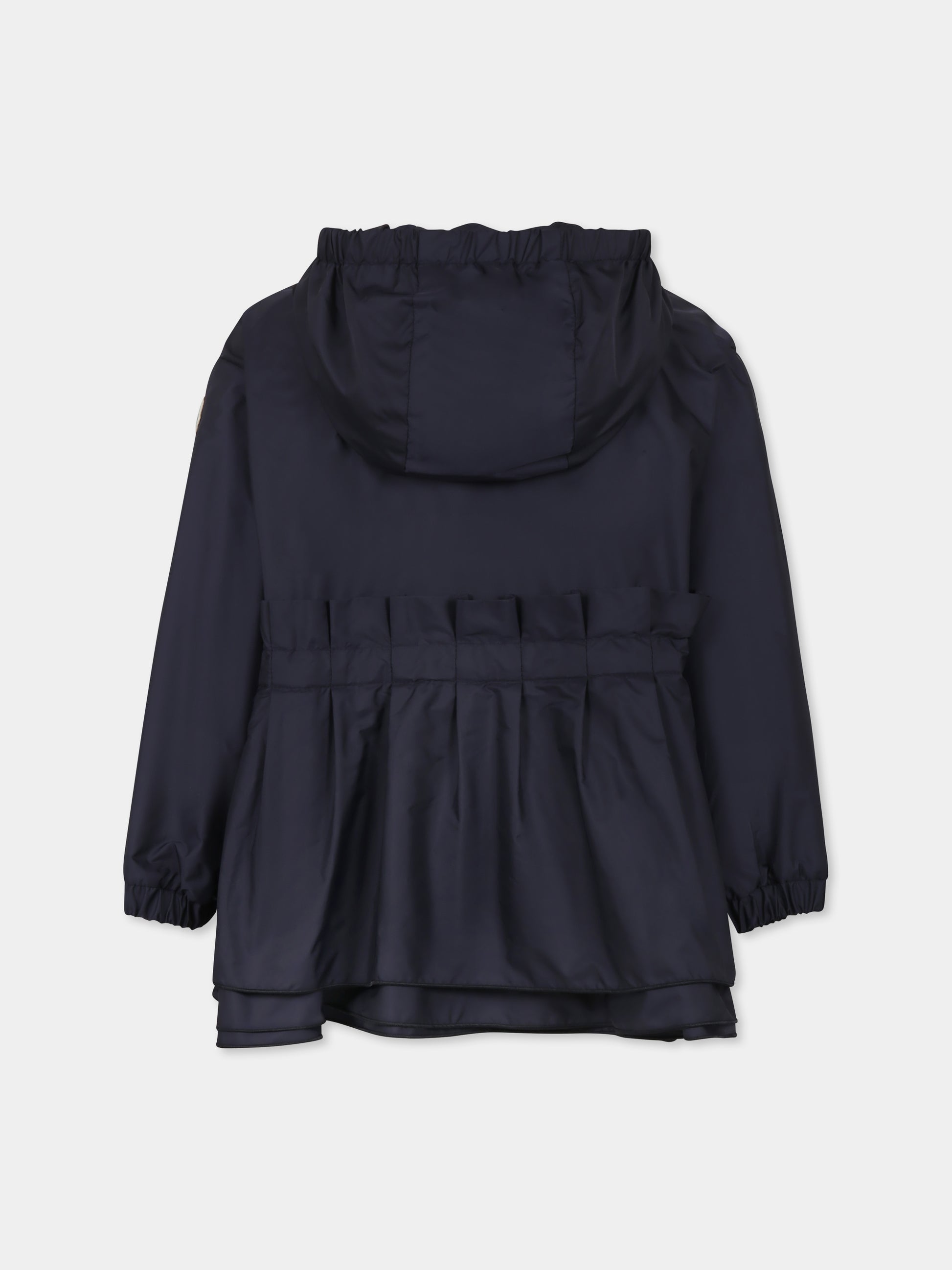 Parka Wete blu per bambina con logo,Moncler Kids,K1954 1A00072 53A5E 742