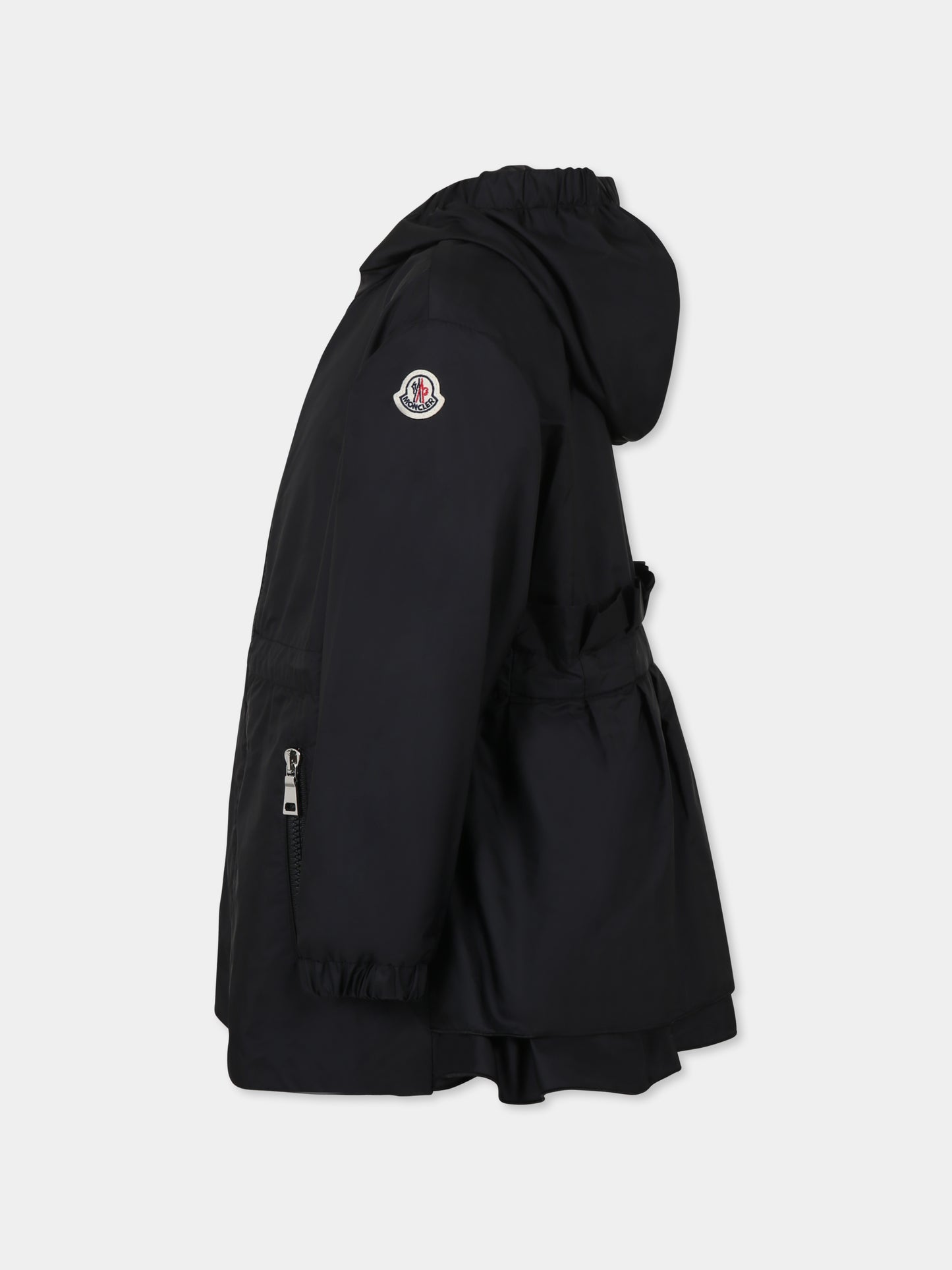 Parka Wete nero per bambina con logo,Moncler Kids,K1954 1A00072 53A5E 999