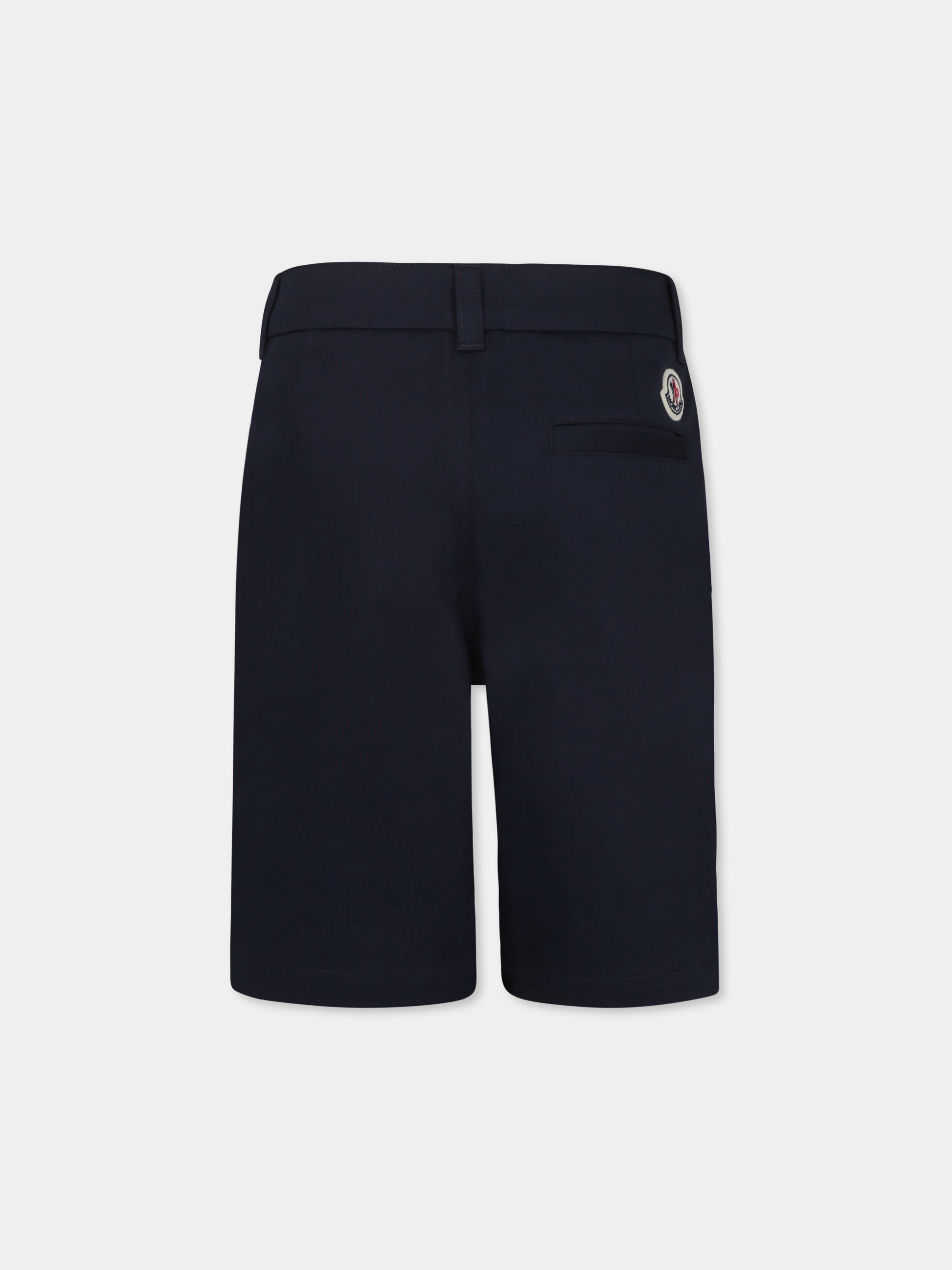 Shorts blu per bambino con logo,Moncler Kids,K1954 2B00002 597G4 744