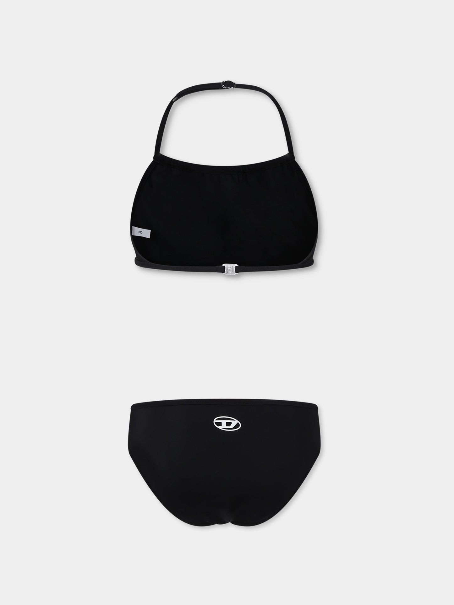 Black bikini for girl with logo