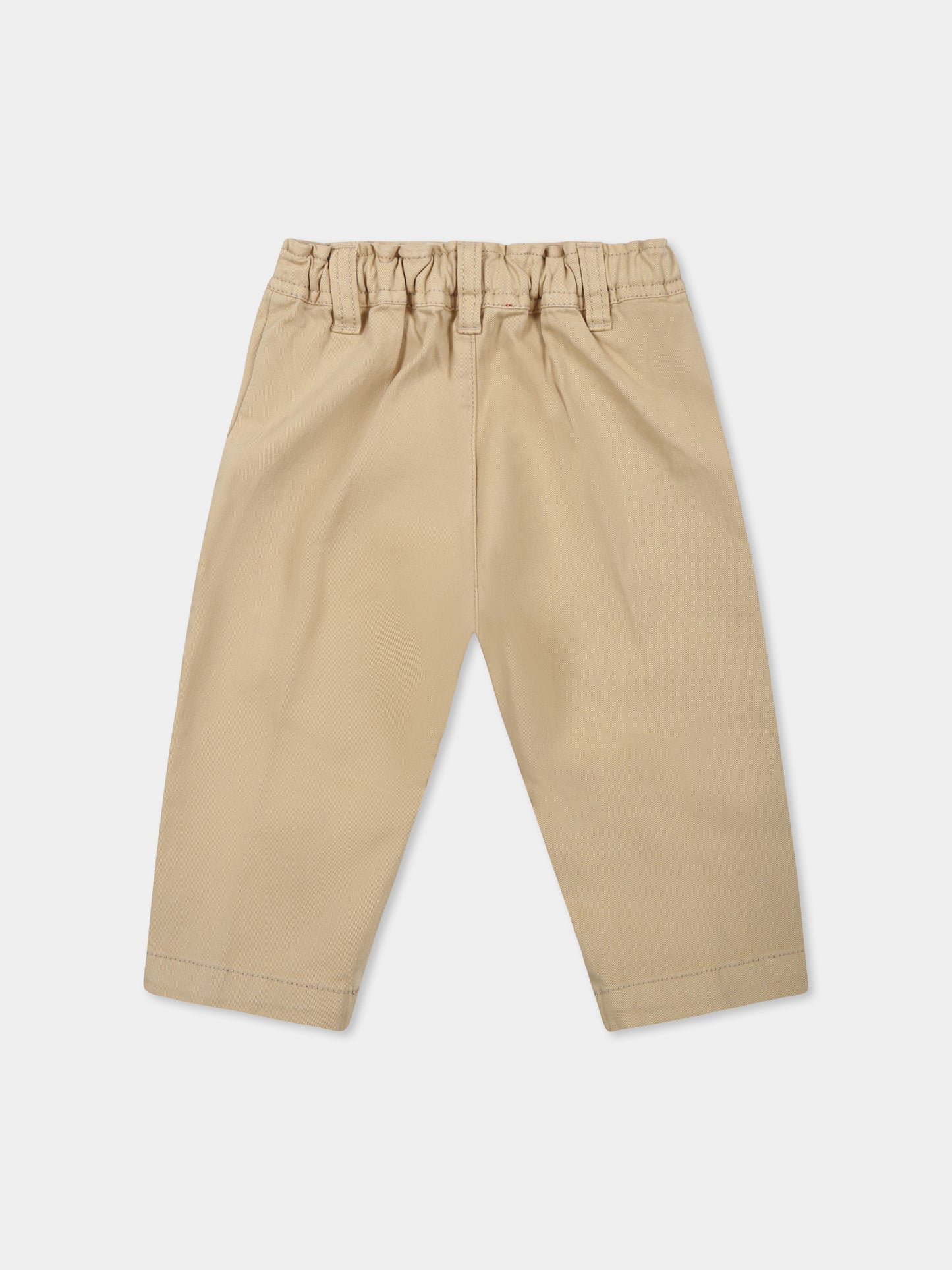 Pantaloni beige per neonato con logo,Diesel,K00600 KXBJ1 K744